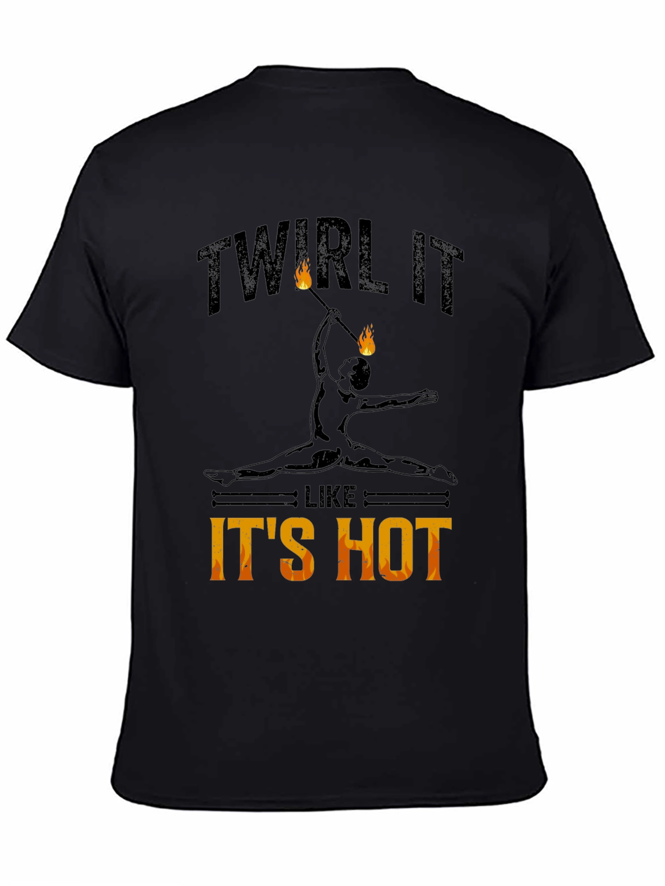Black Twirl It Like It's Hot T-Shirt view 4