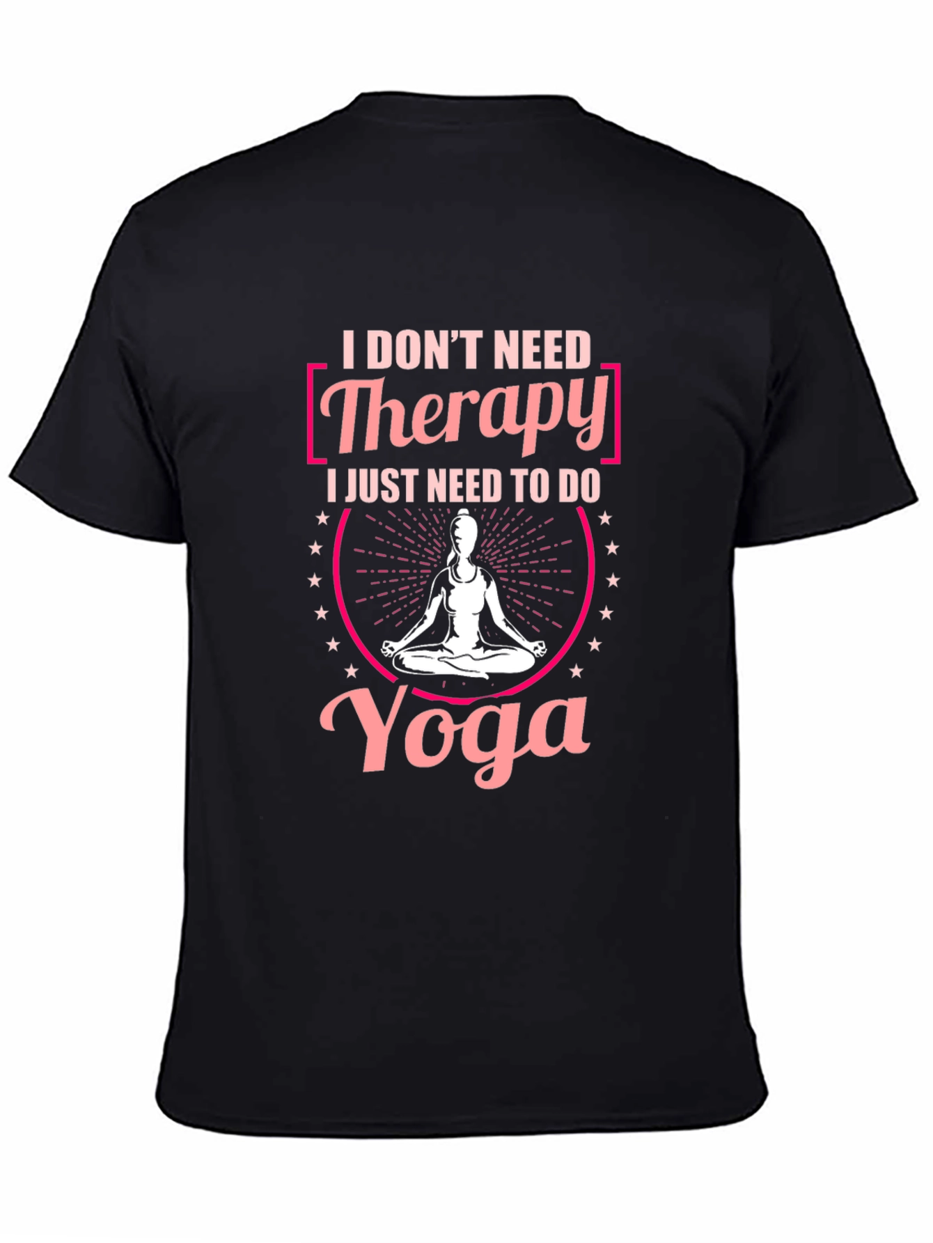 Black Yoga Therapy T-Shirt view 4