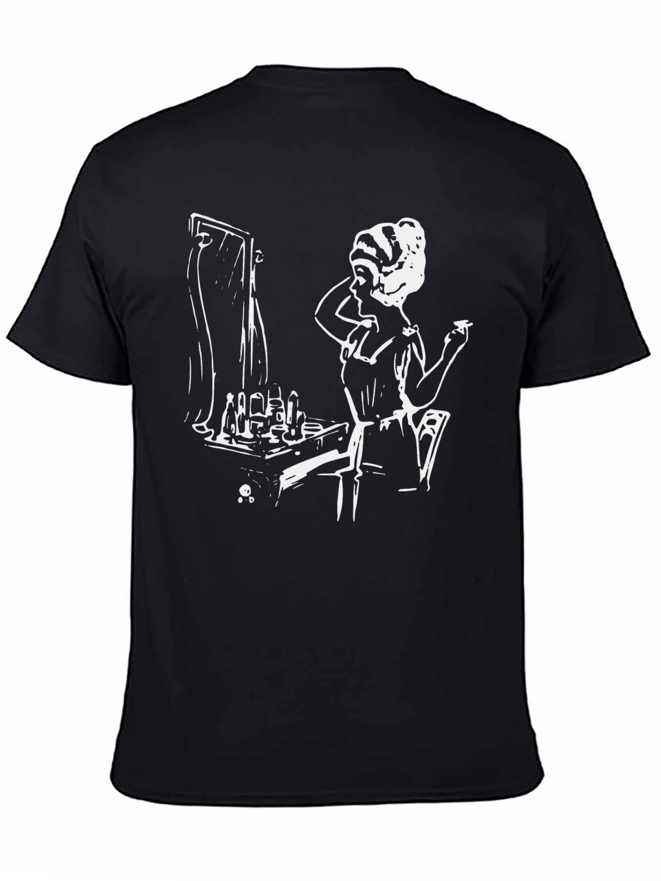 Black Vanity T-Shirt - Black Graphic Tee view 4