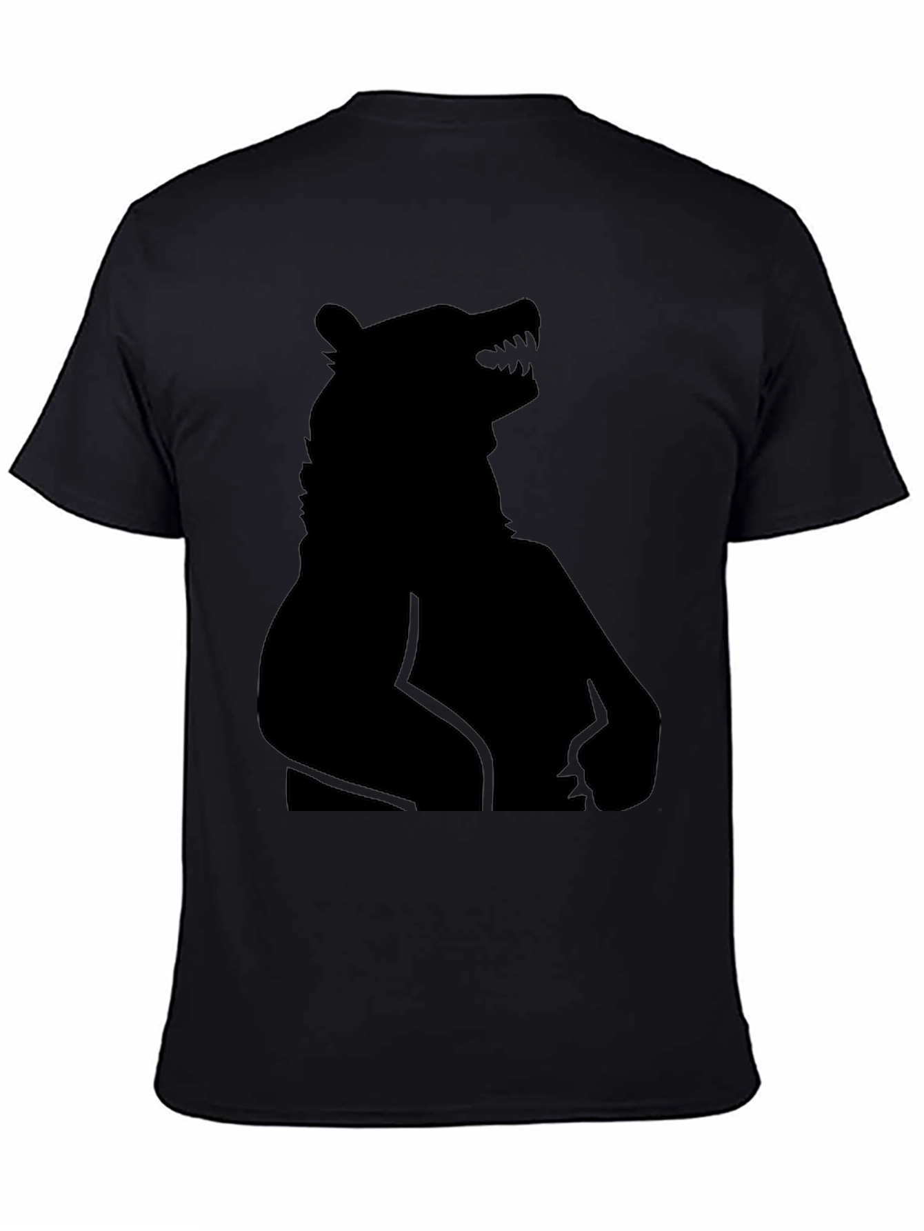 Black Black Bear Silhouette T-Shirt - Men's Graphic Tee view 4
