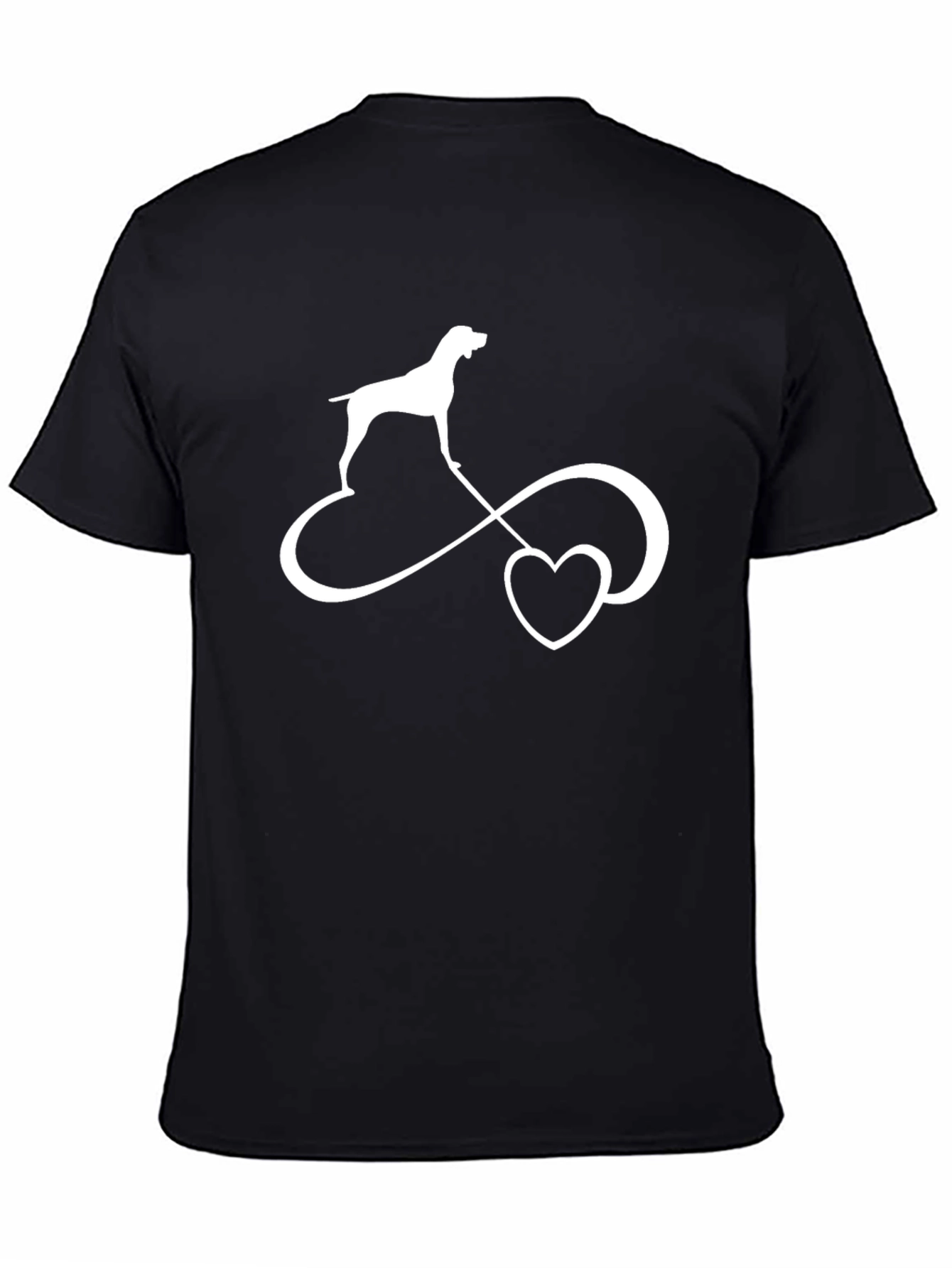 Black Dog Breed Infinity Love Heart T-Shirt view 4