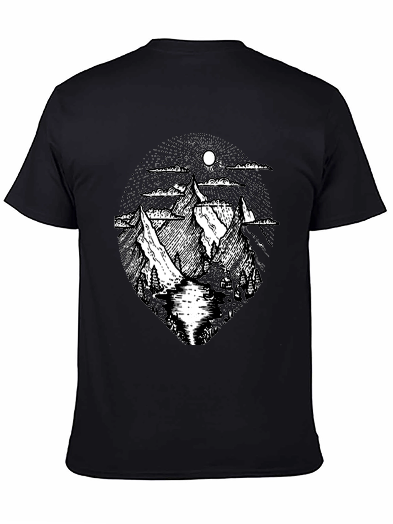 Black Mountain Graphic Black T-Shirt view 4