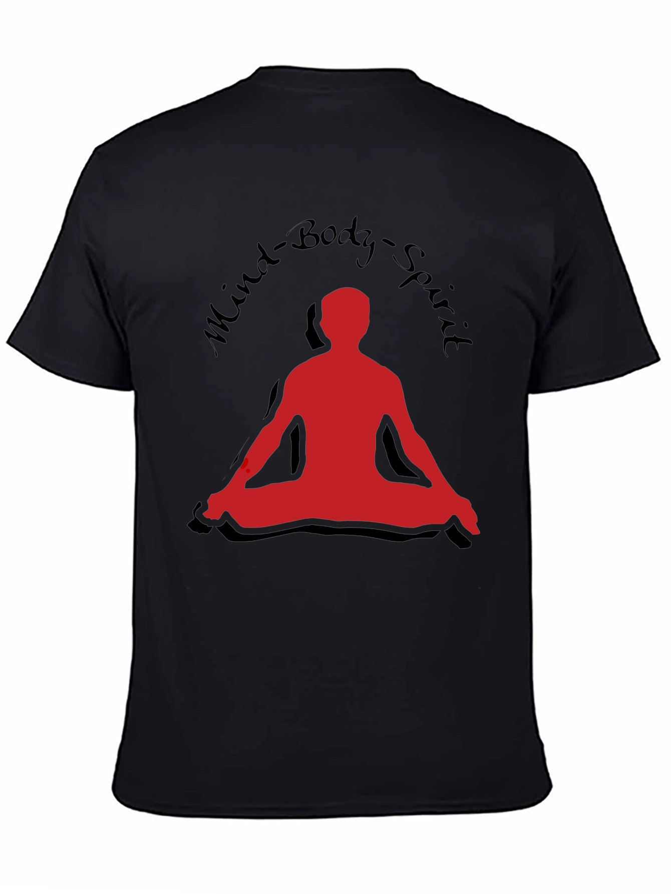Black Mind Body Spirit T-Shirt - Yoga Meditation Tee view 4