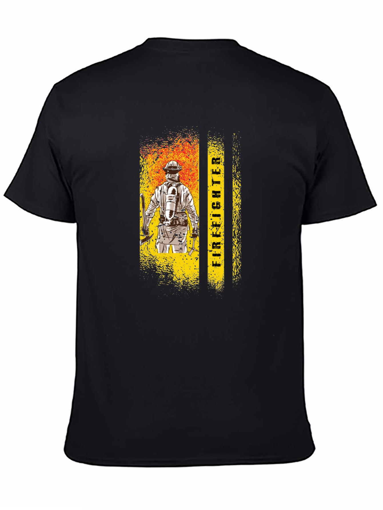 Black Firefighter Graphic Tee - Honor the Brave! view 4