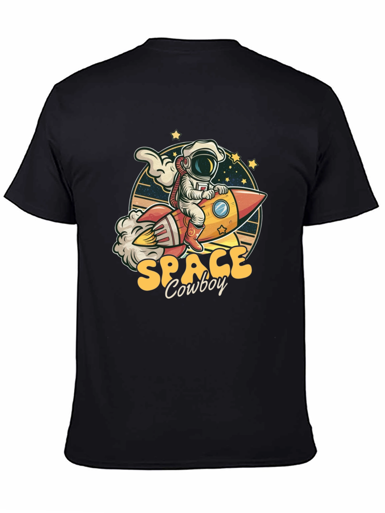 Black Space Cowboy Graphic Tee - Black view 4