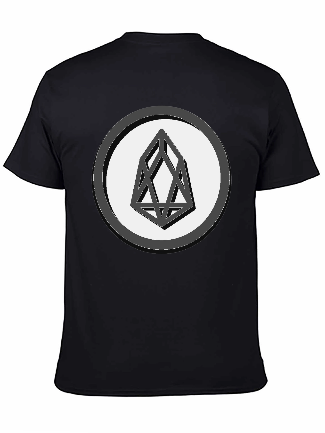 Black Geometric Graphic Print Tee - Black view 4