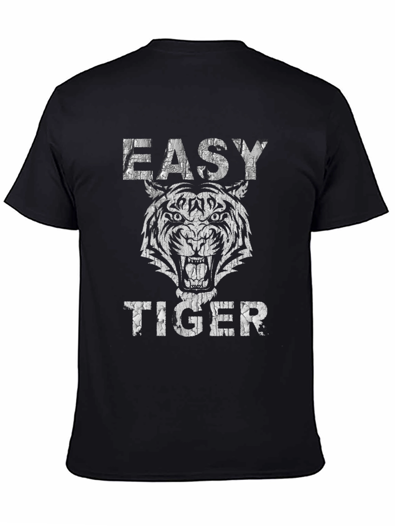 Black Easy Tiger Graphic Tee - Black view 4