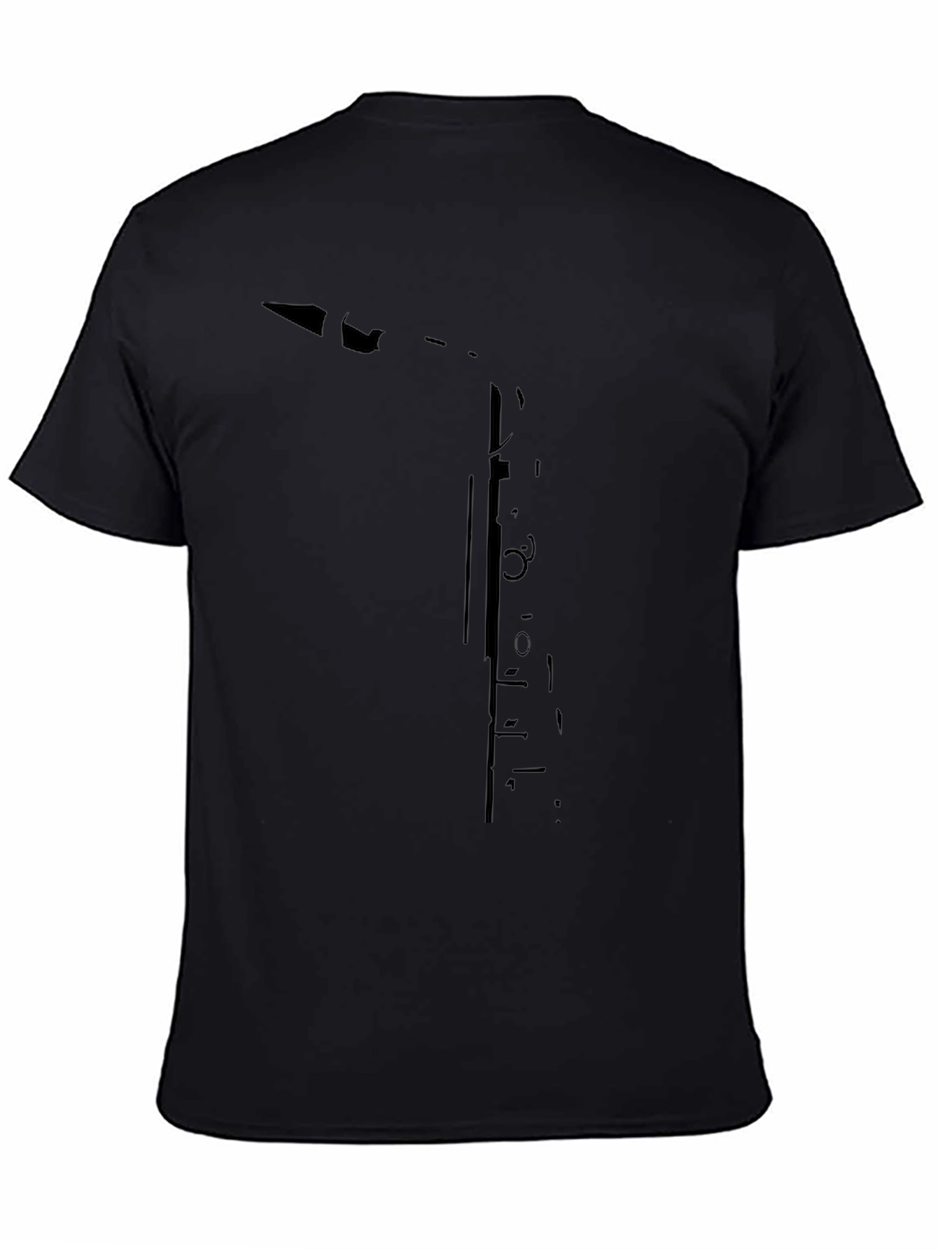 Black Saxophone Graphic Tee - Black Cotton T-Shirt view 4