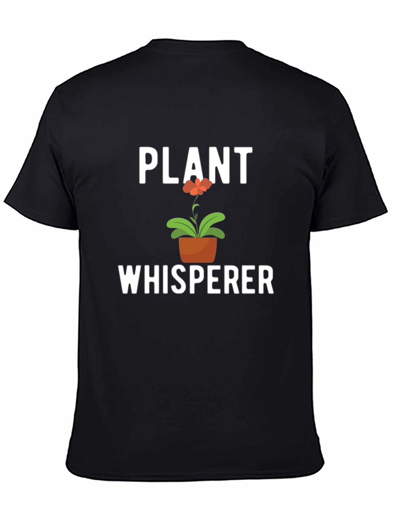 Black Plant Whisperer T-Shirt - Gardener Gift view 4