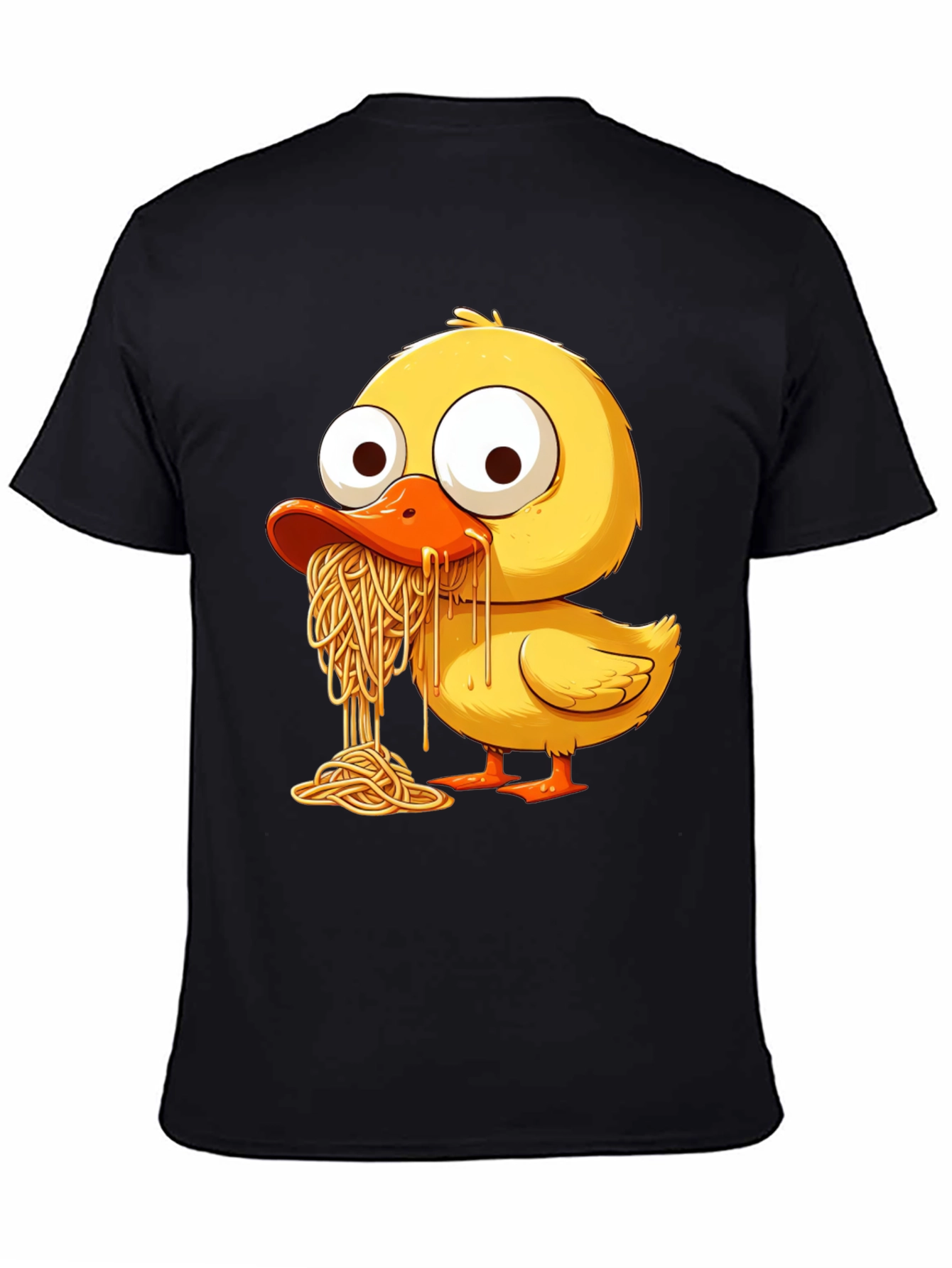 Black Duck Eating Spaghetti Graphic Tee view 4