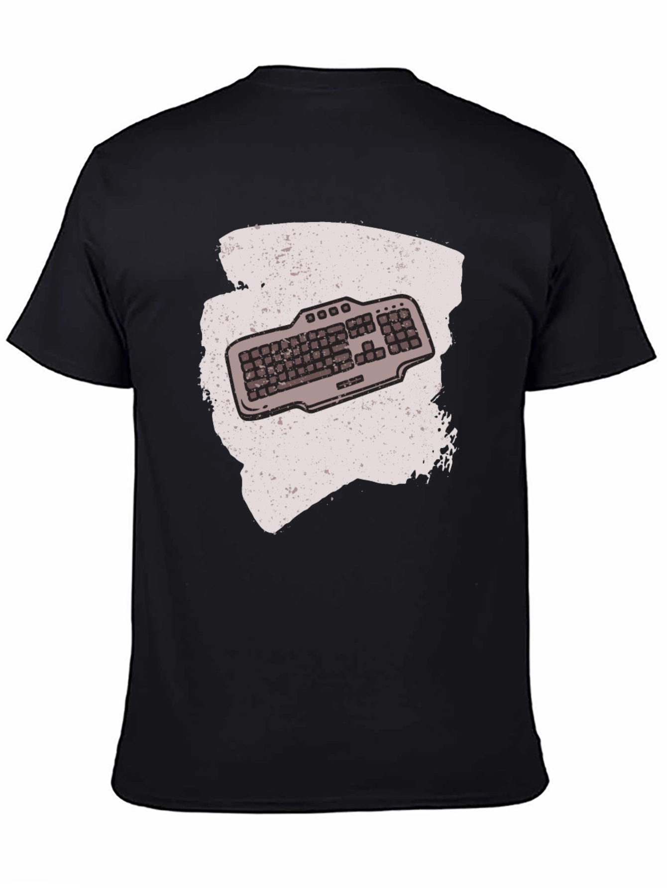 Black Keyboard Graphic T-Shirt - Gamer Style view 4