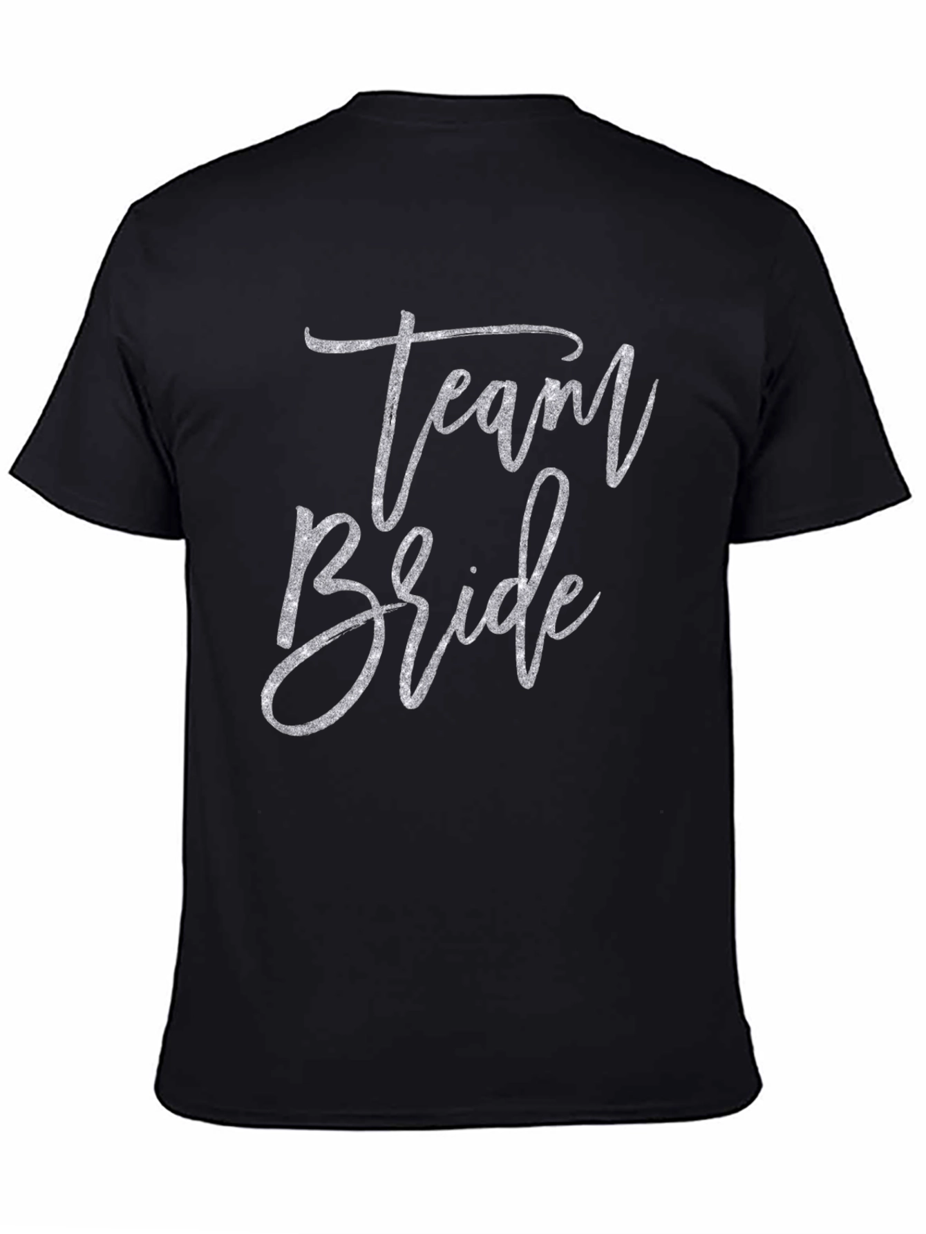 Black Team Bride Black Crew Neck T-Shirt view 4