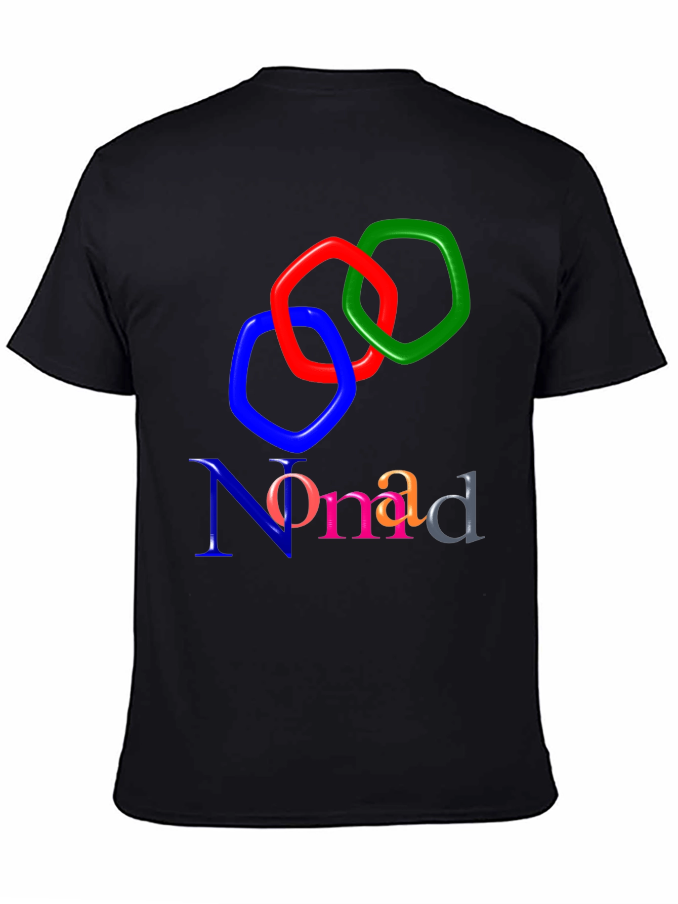 Black Nomad T-Shirt: Abstract Design, Soft Fabric view 4