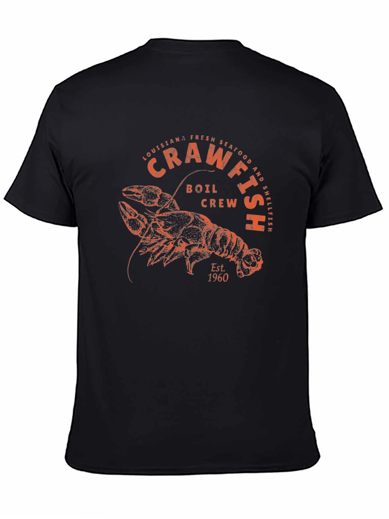Black Crawfish Boil Crew Graphic T-Shirt view 4