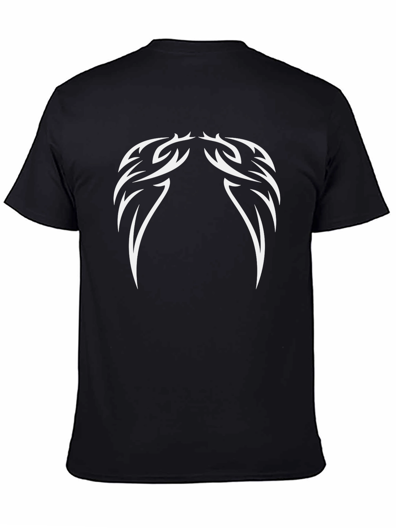 Black Tribal Graphic Black T-Shirt - Modern Casual Wear view 4