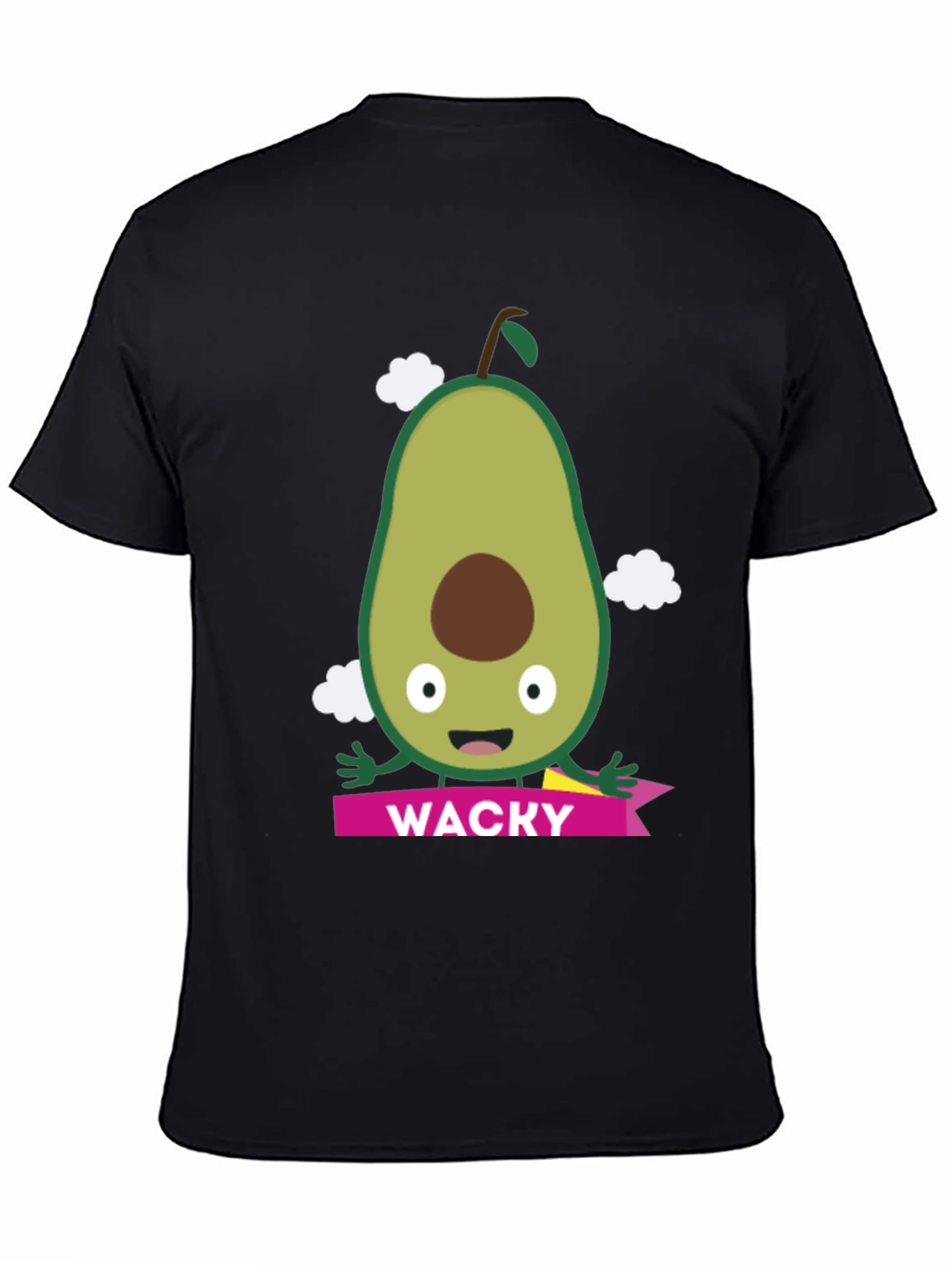 Black Wacky Avocado Graphic T-Shirt - Funny & Unique! view 4
