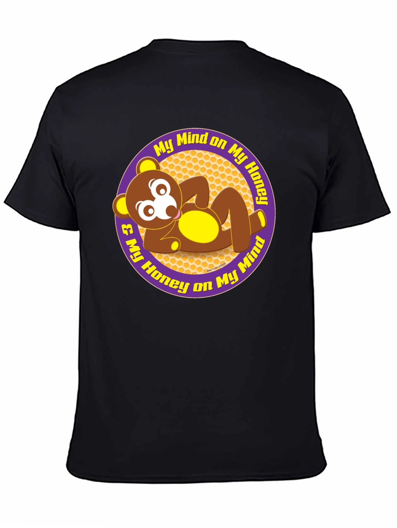 Black My Honey Bear Mind T-Shirt - Soft Cotton Tee view 4
