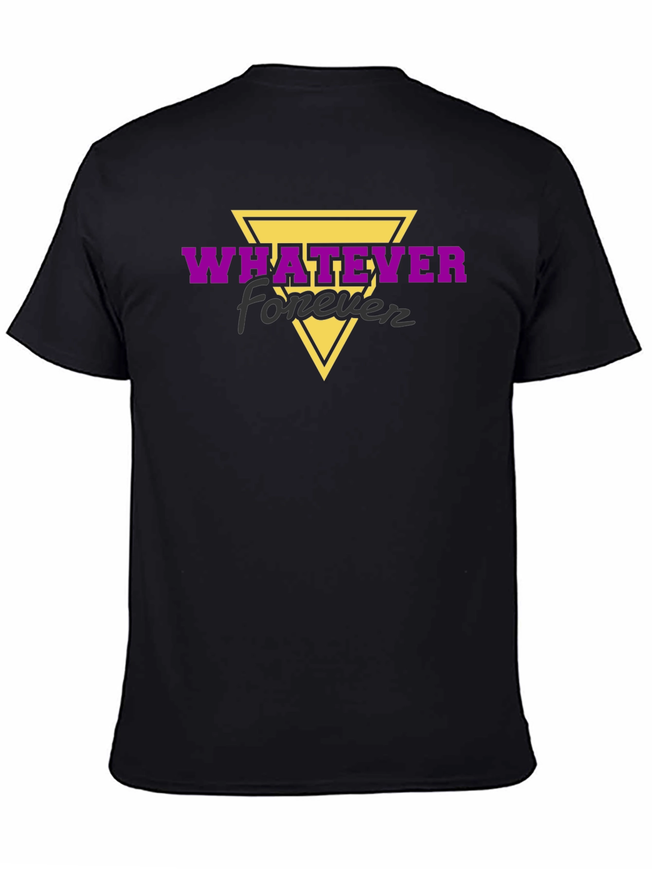 Black Whatever Forever Graphic Tee - Black Cotton view 4