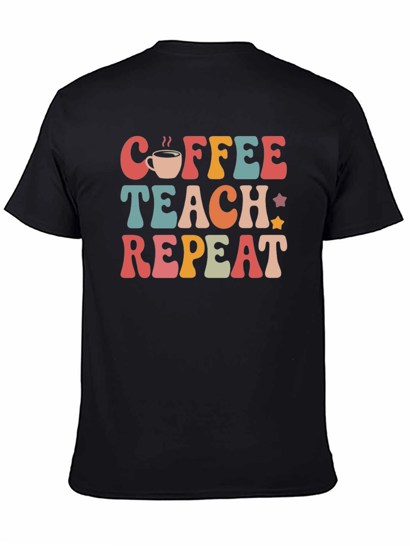 Black Coffee Teach Repeat Graphic T-Shirt view 4