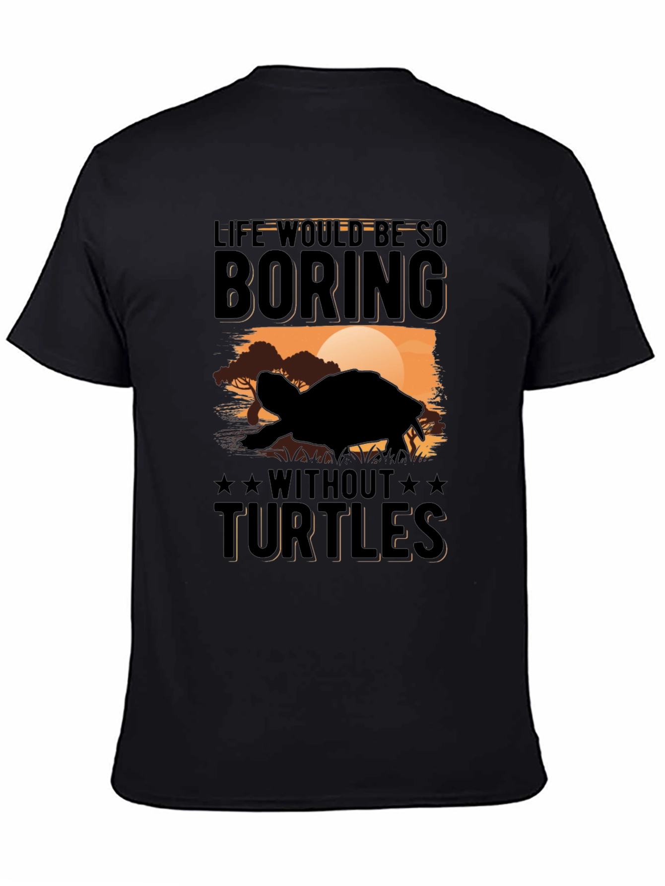 Black Turtle Graphic Tee - Life Would Be Boring! view 4
