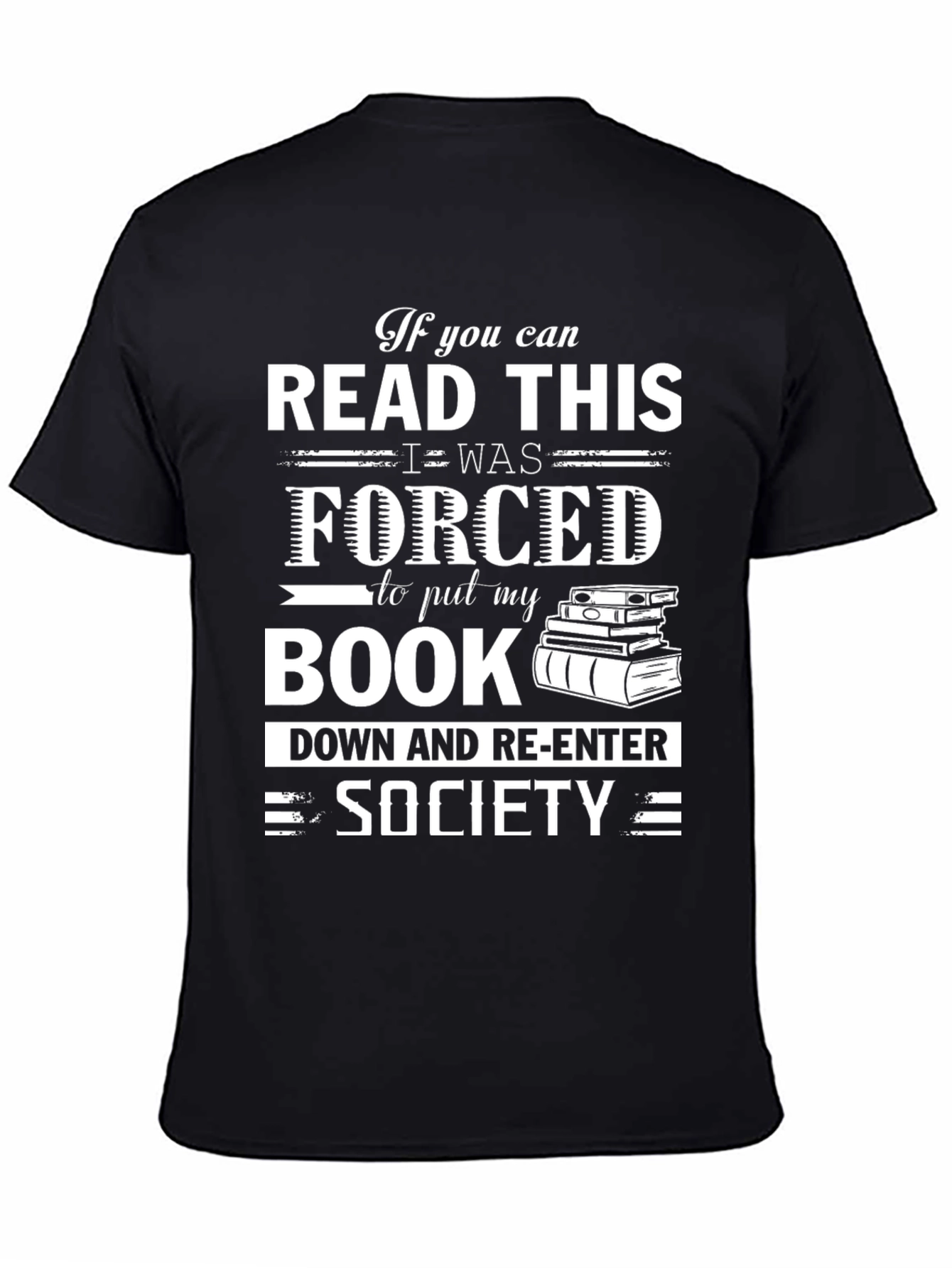 Black If You Can Read This Book Lover T-Shirt view 4