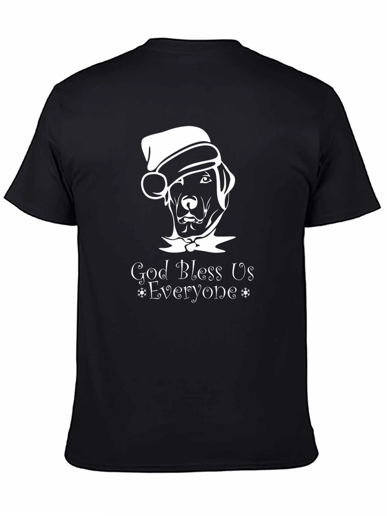 Black God Bless Us Everyone T-Shirt view 4