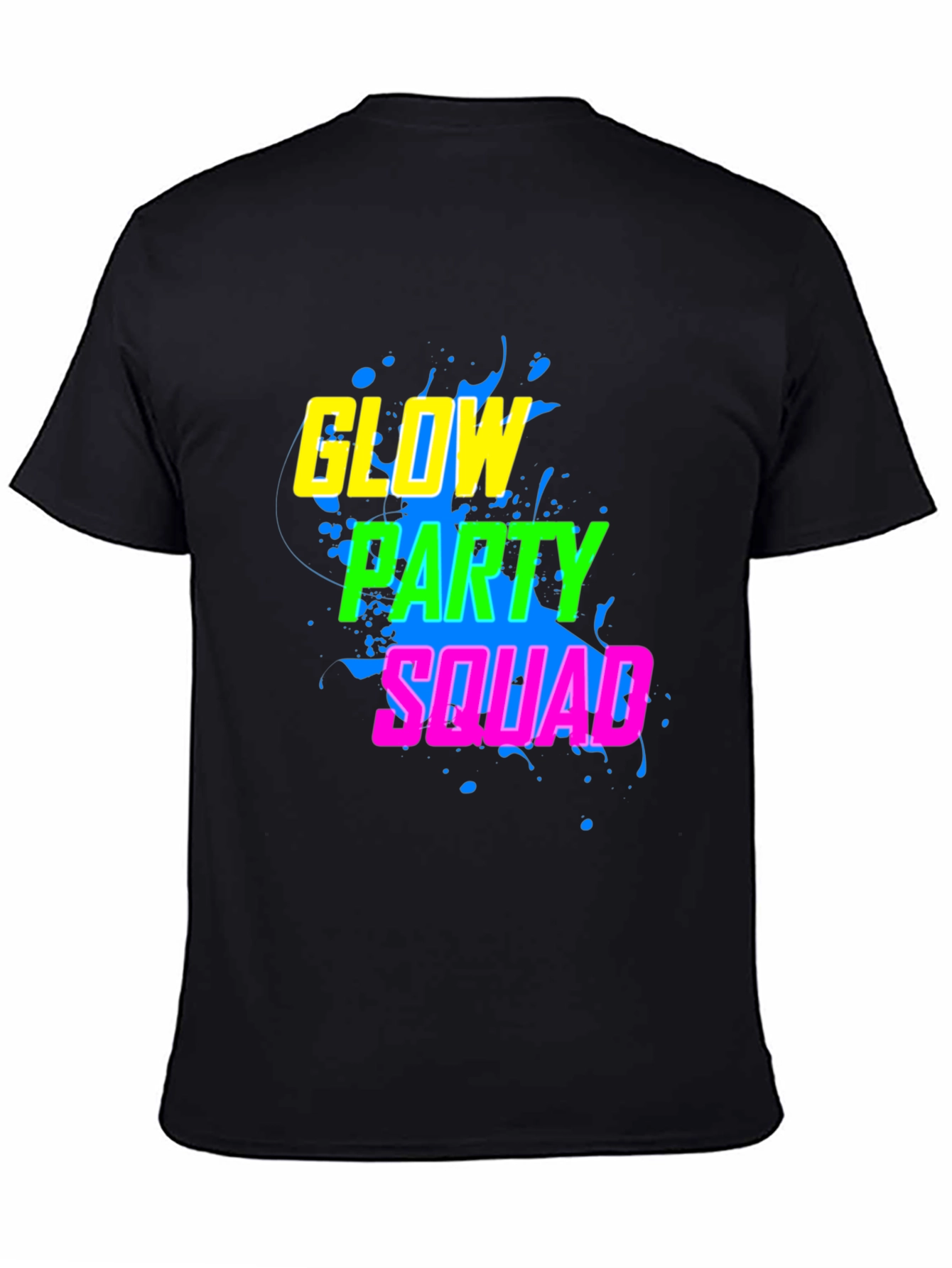 Black Glow Party Squad T-Shirt view 4