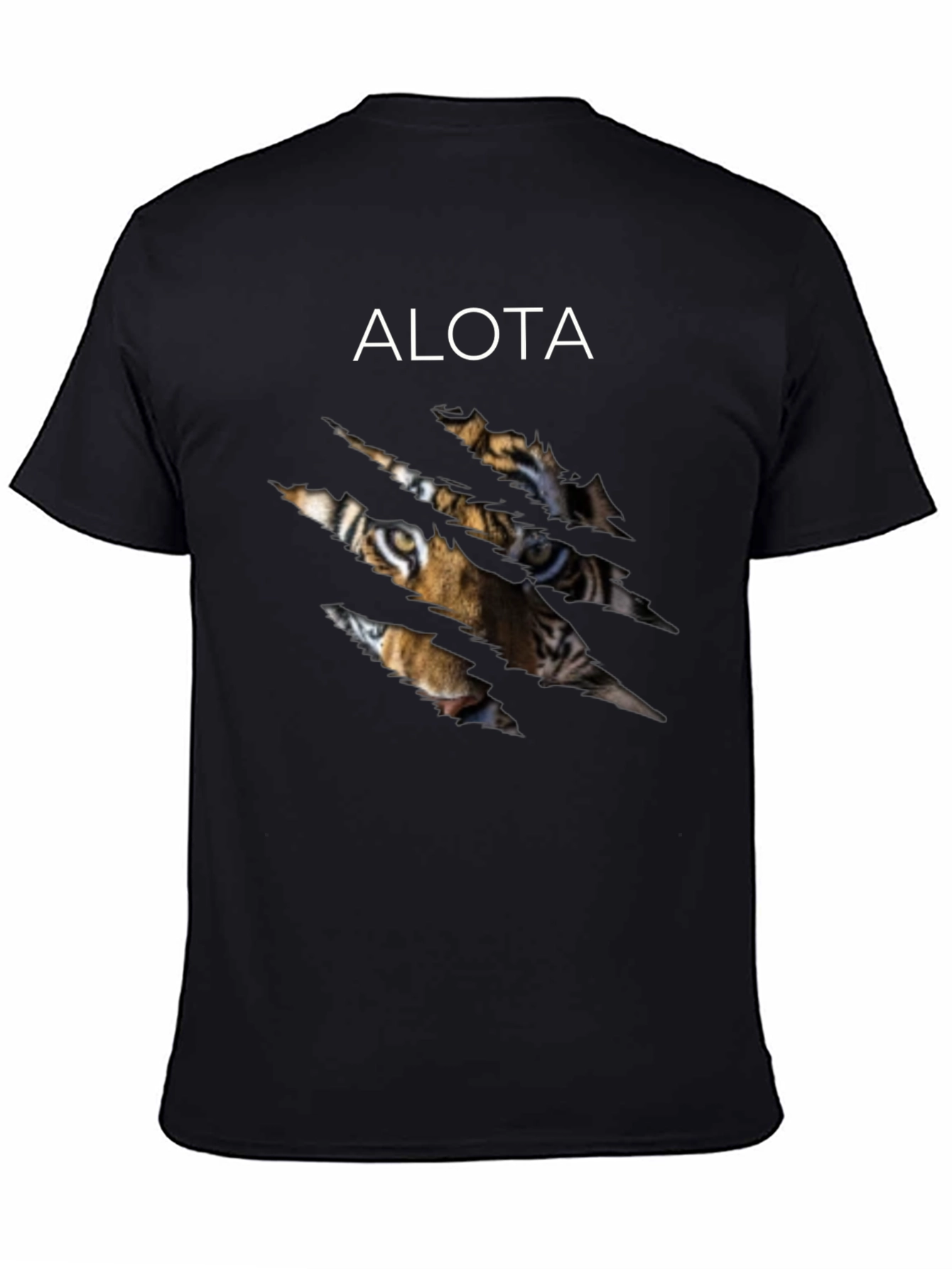 Black ALOTA Tiger Graphic T-Shirt - Black view 4