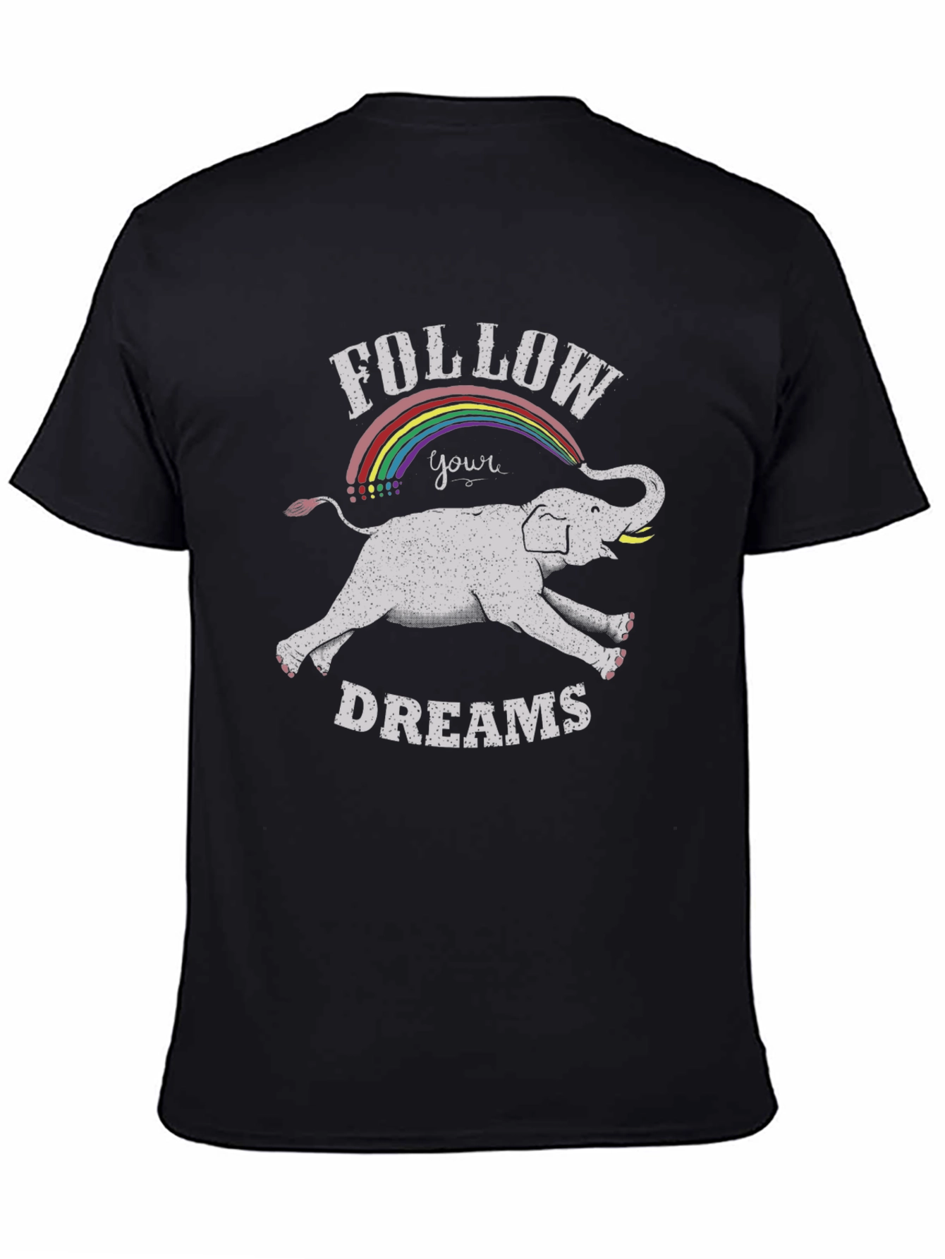 Black Follow Your Dreams Elephant T-Shirt view 4
