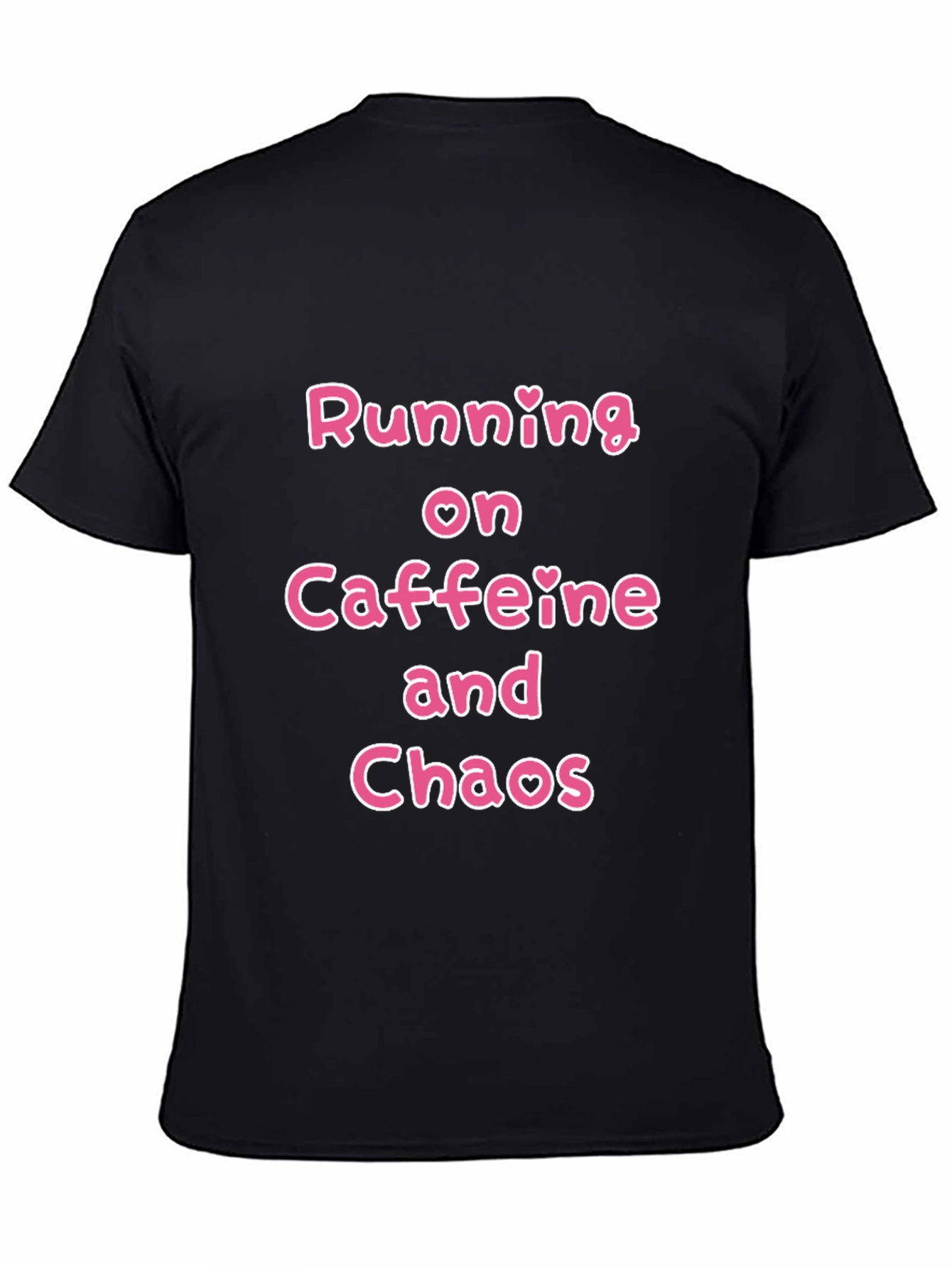 Black Running on Caffeine and Chaos Black T-Shirt view 4