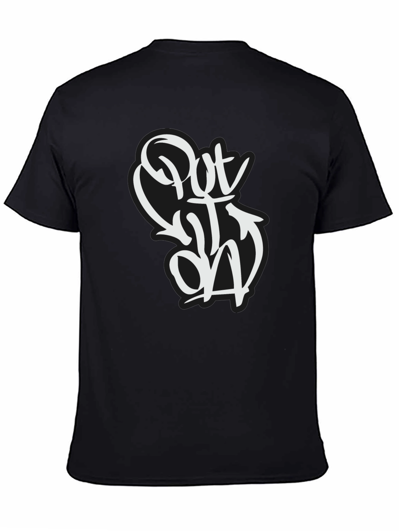 Black Put It On Black Graphic Tee - Urban Style view 4