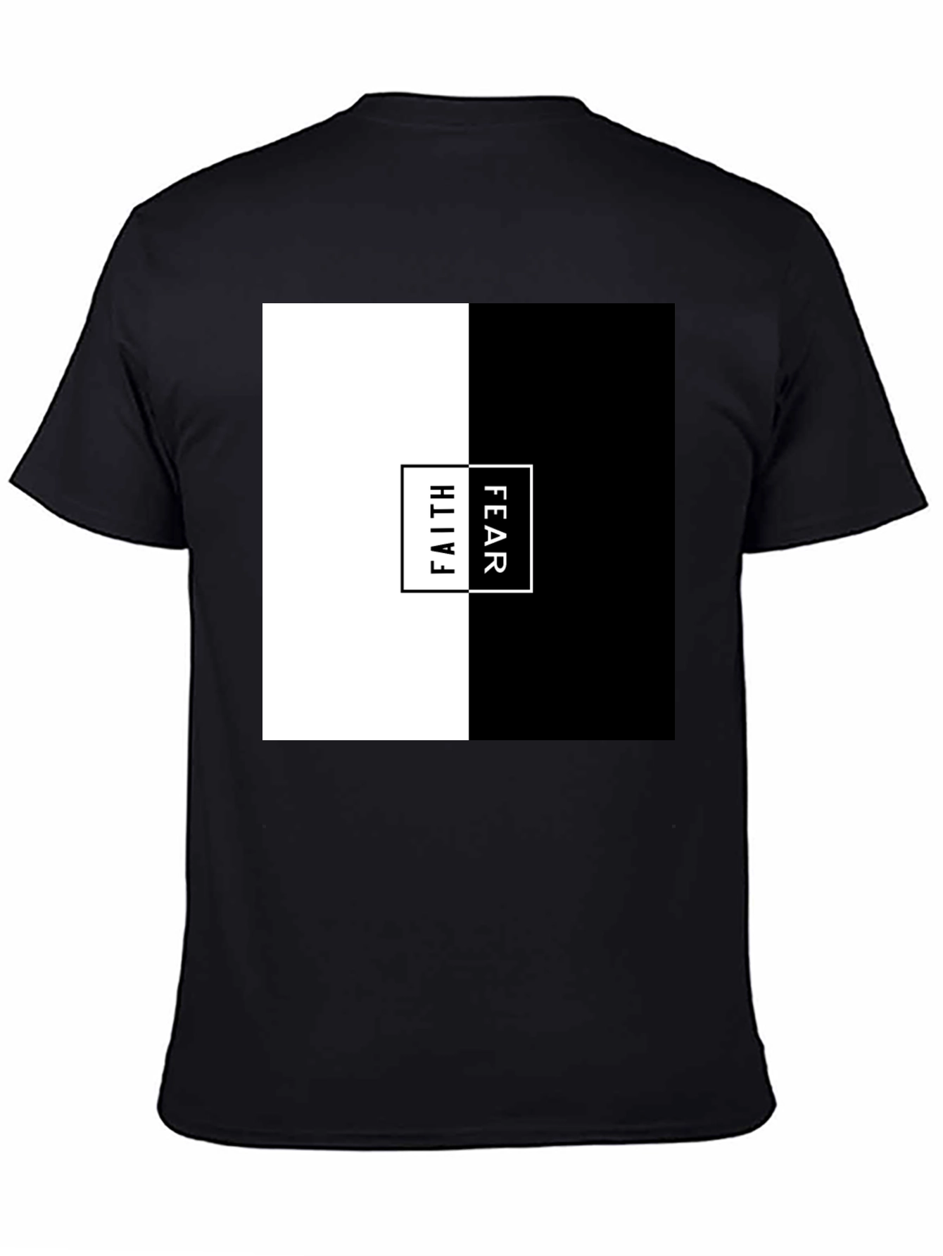 Black Faith Over Fear Graphic Tee - Mens Black T-Shirt view 4