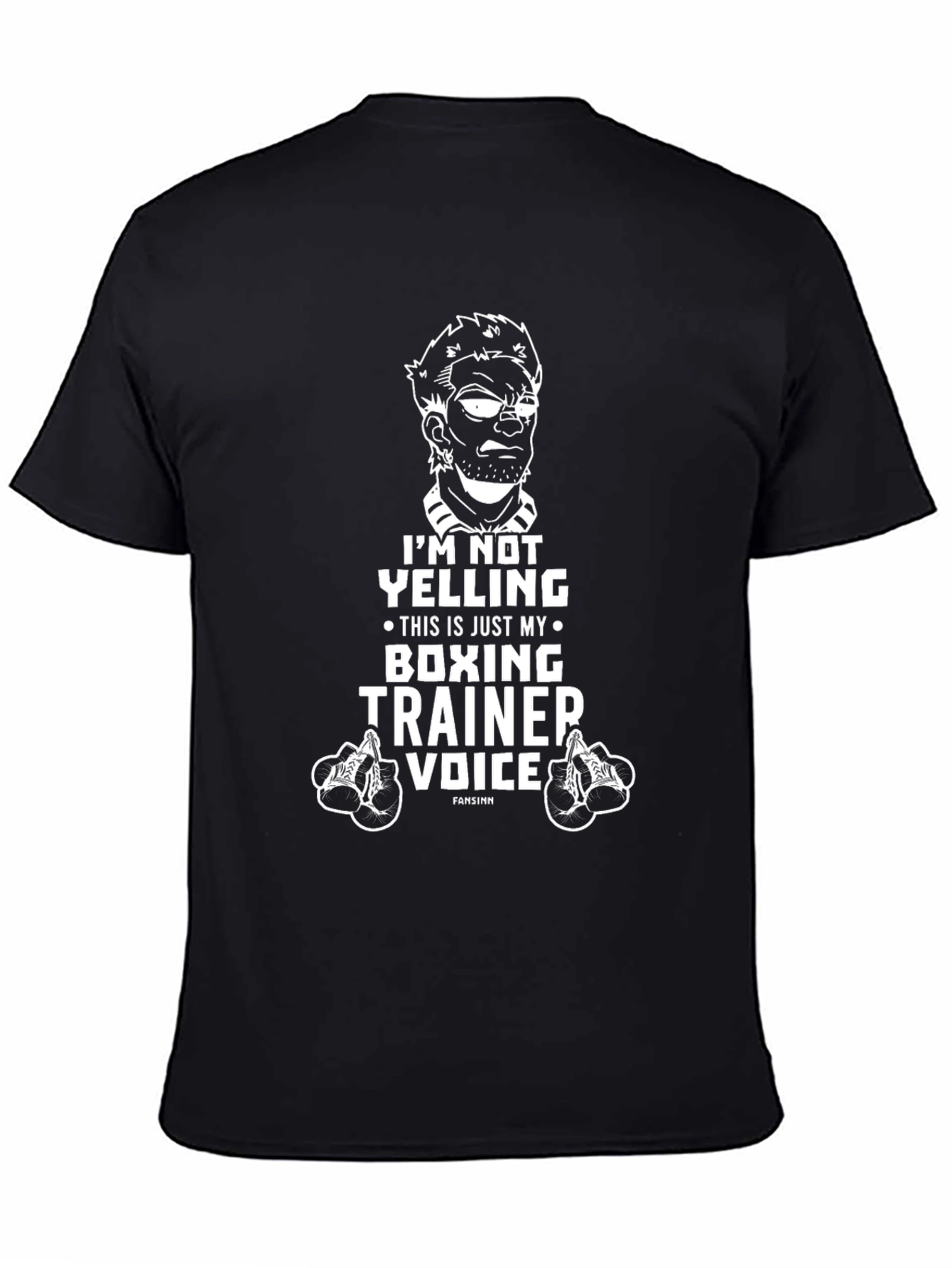Black Boxing Trainer Voice T-Shirt view 4