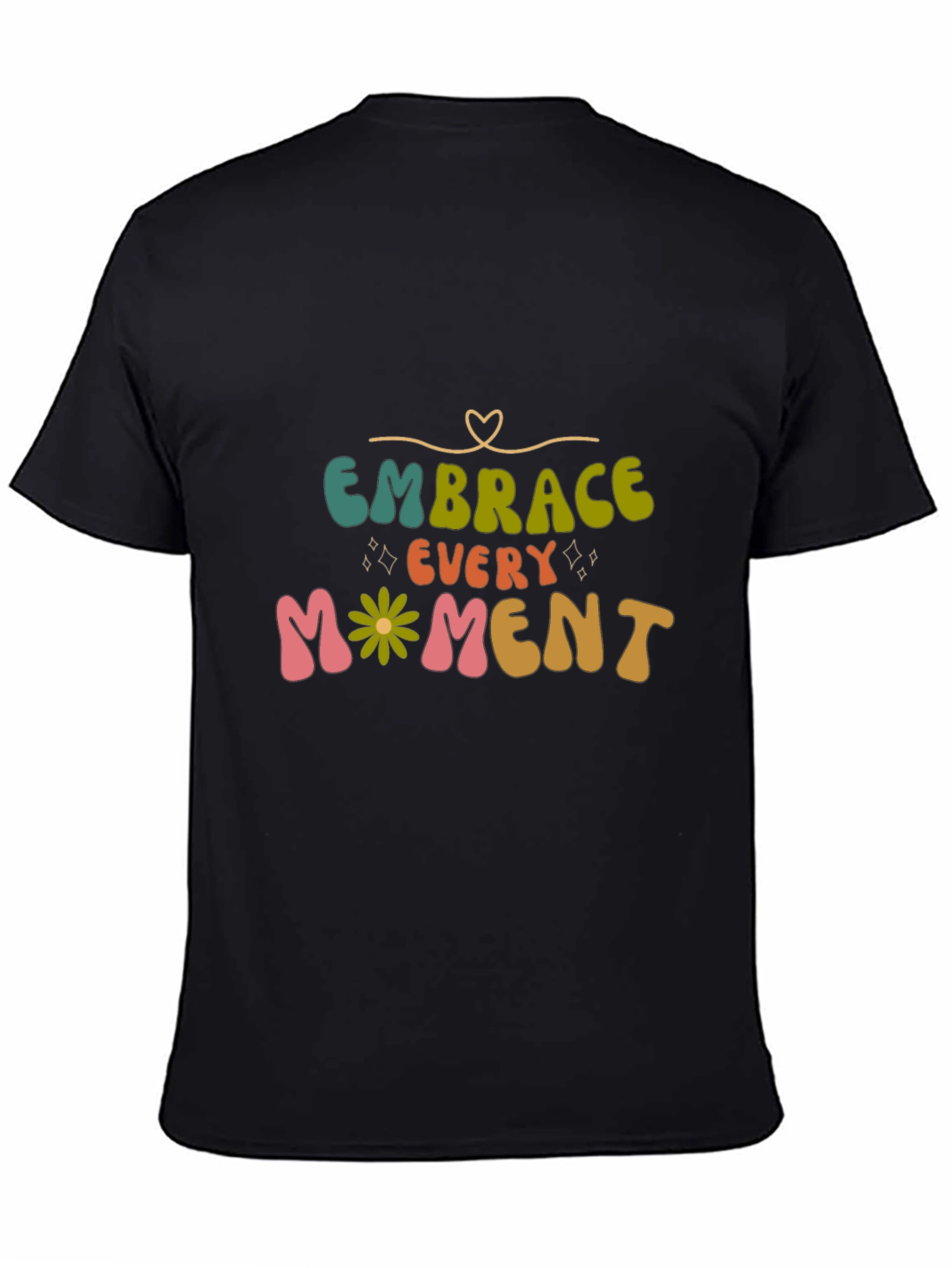 Black Embrace Every Moment Graphic Tee view 4
