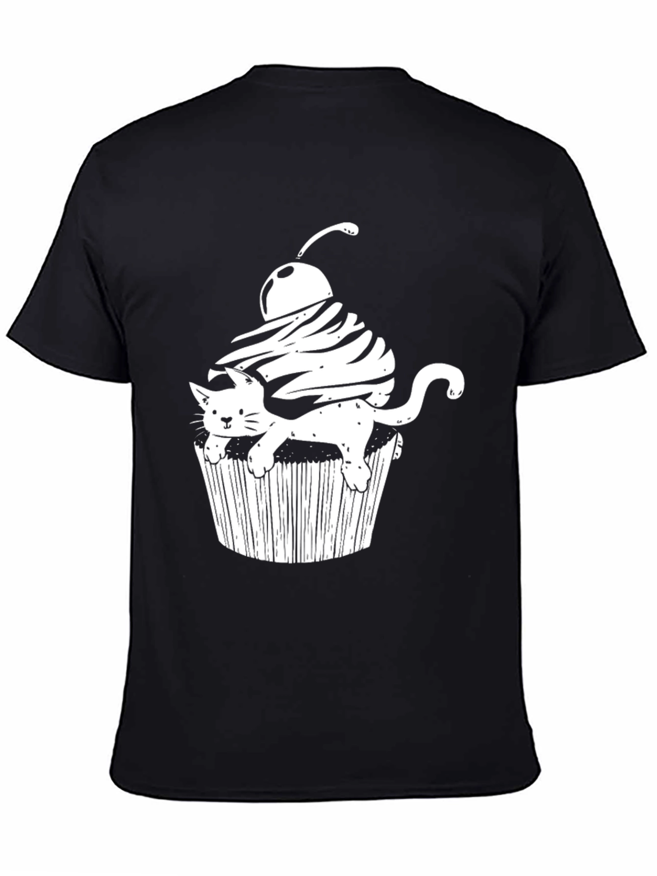 Black Cat Cupcake Graphic Tee view 4