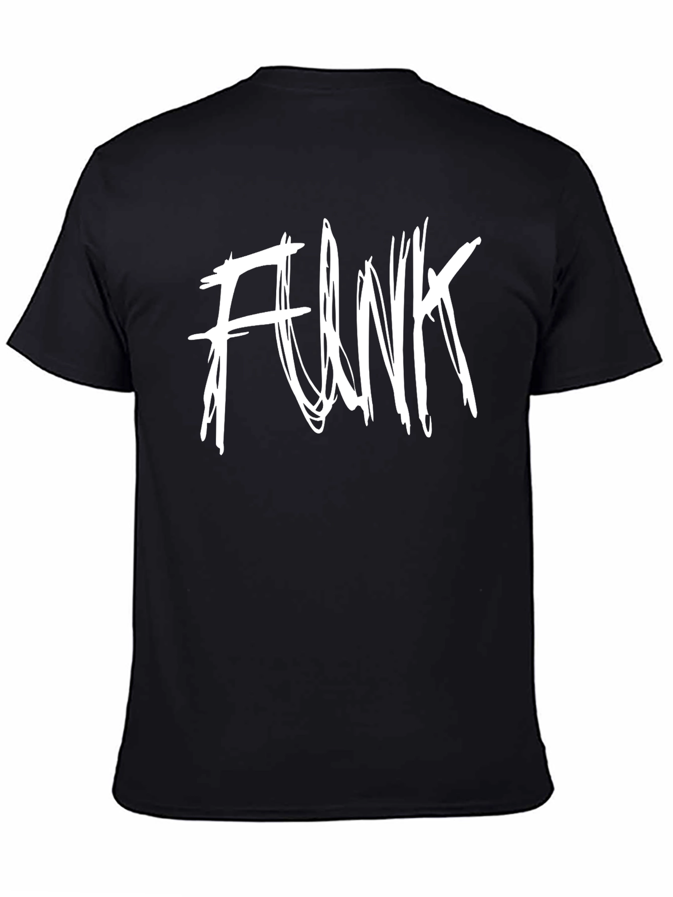 Black Funky Graphic Tee - Black Cotton T-Shirt view 4