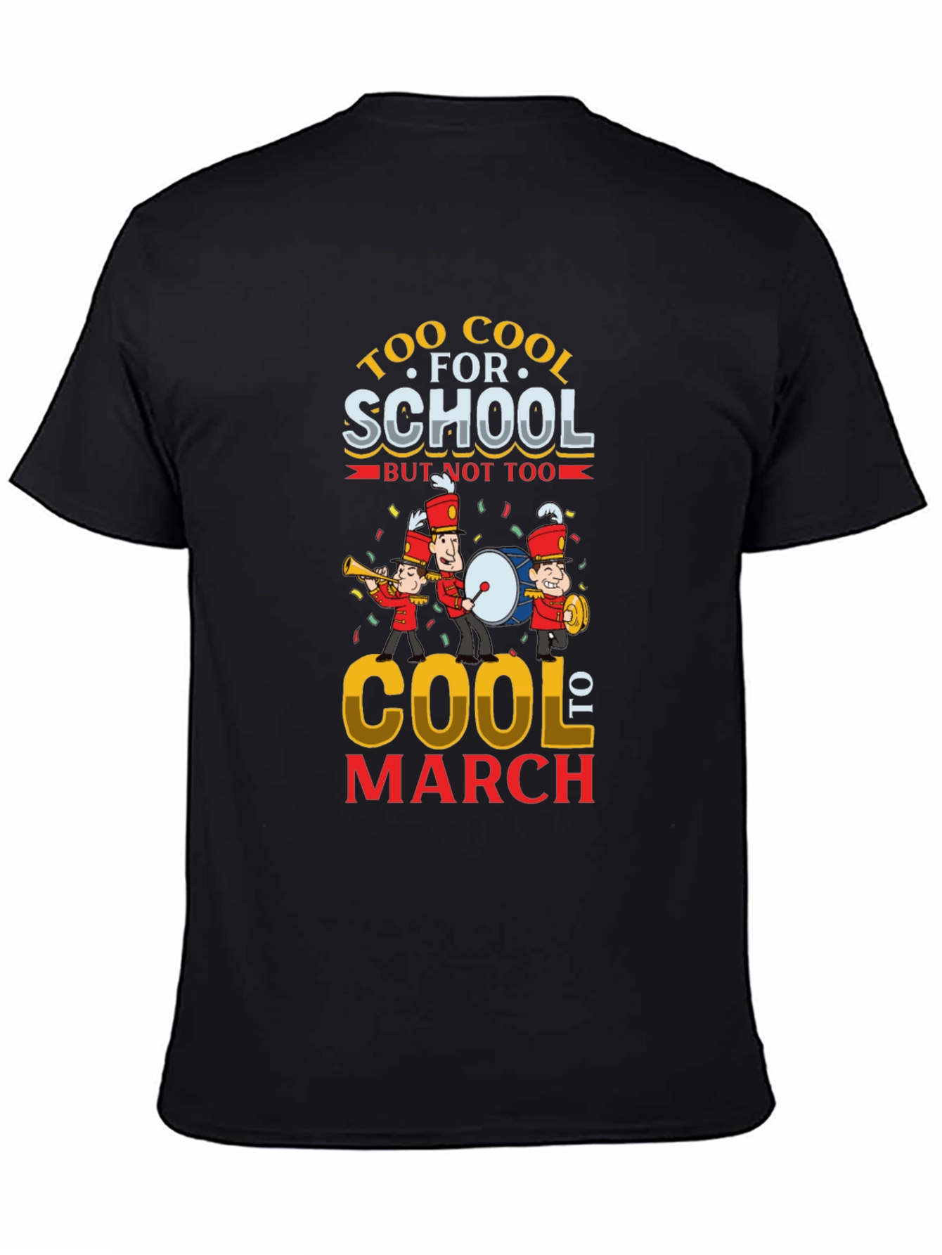 Black Cool Marching Band T-Shirt view 4