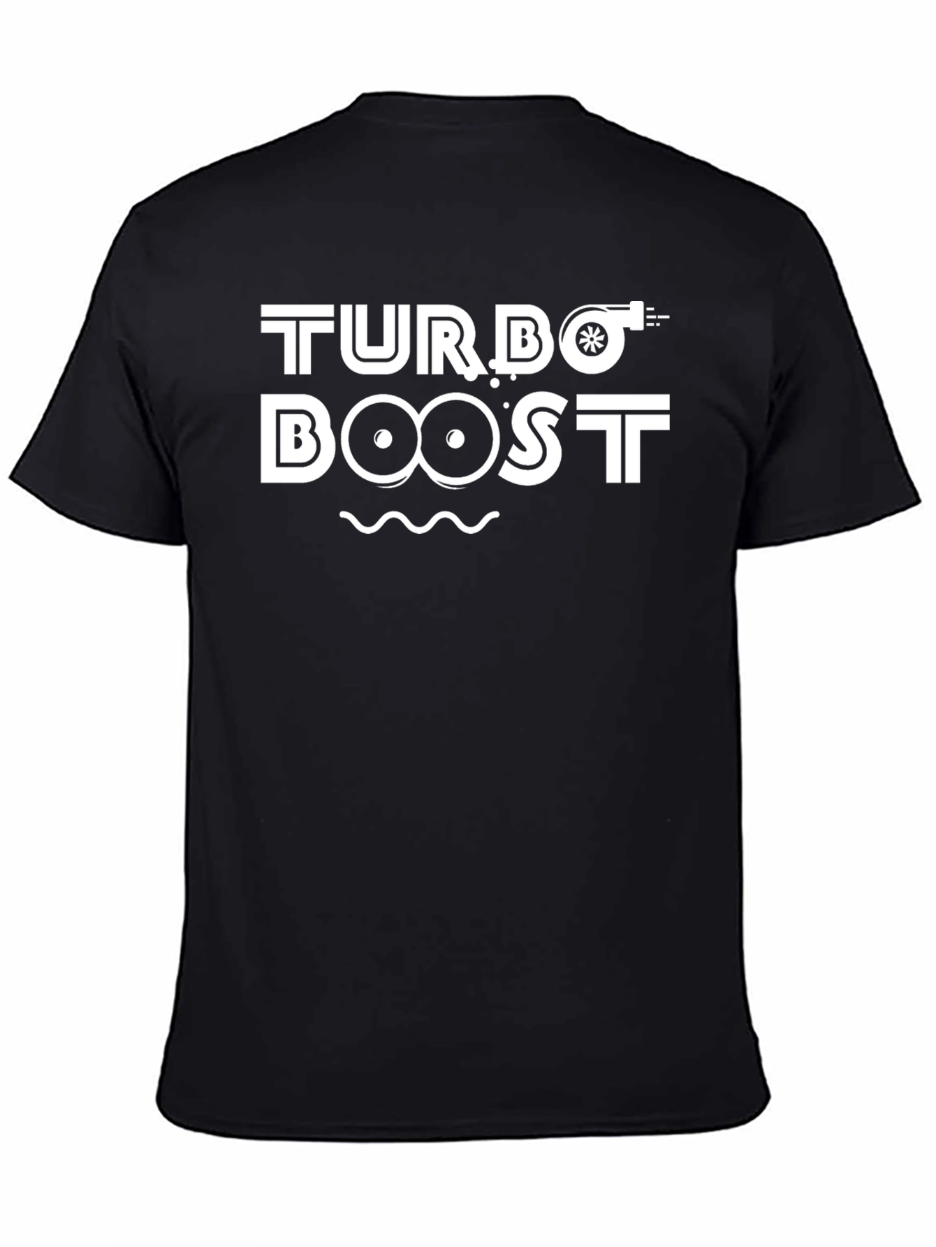 Black Turbo Boost Black Graphic T-Shirt view 4