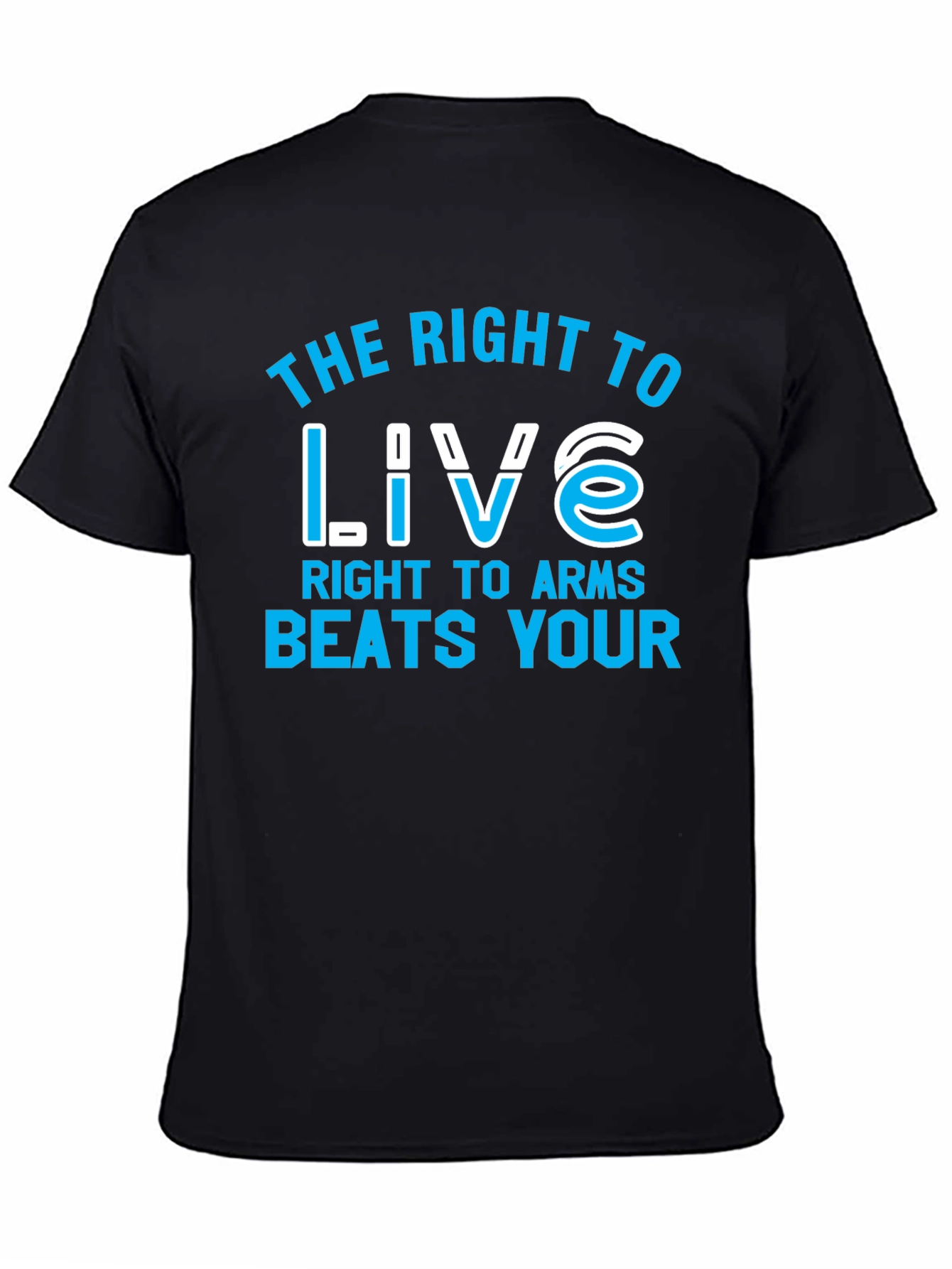 Black The Right to Live Graphic Tee view 4