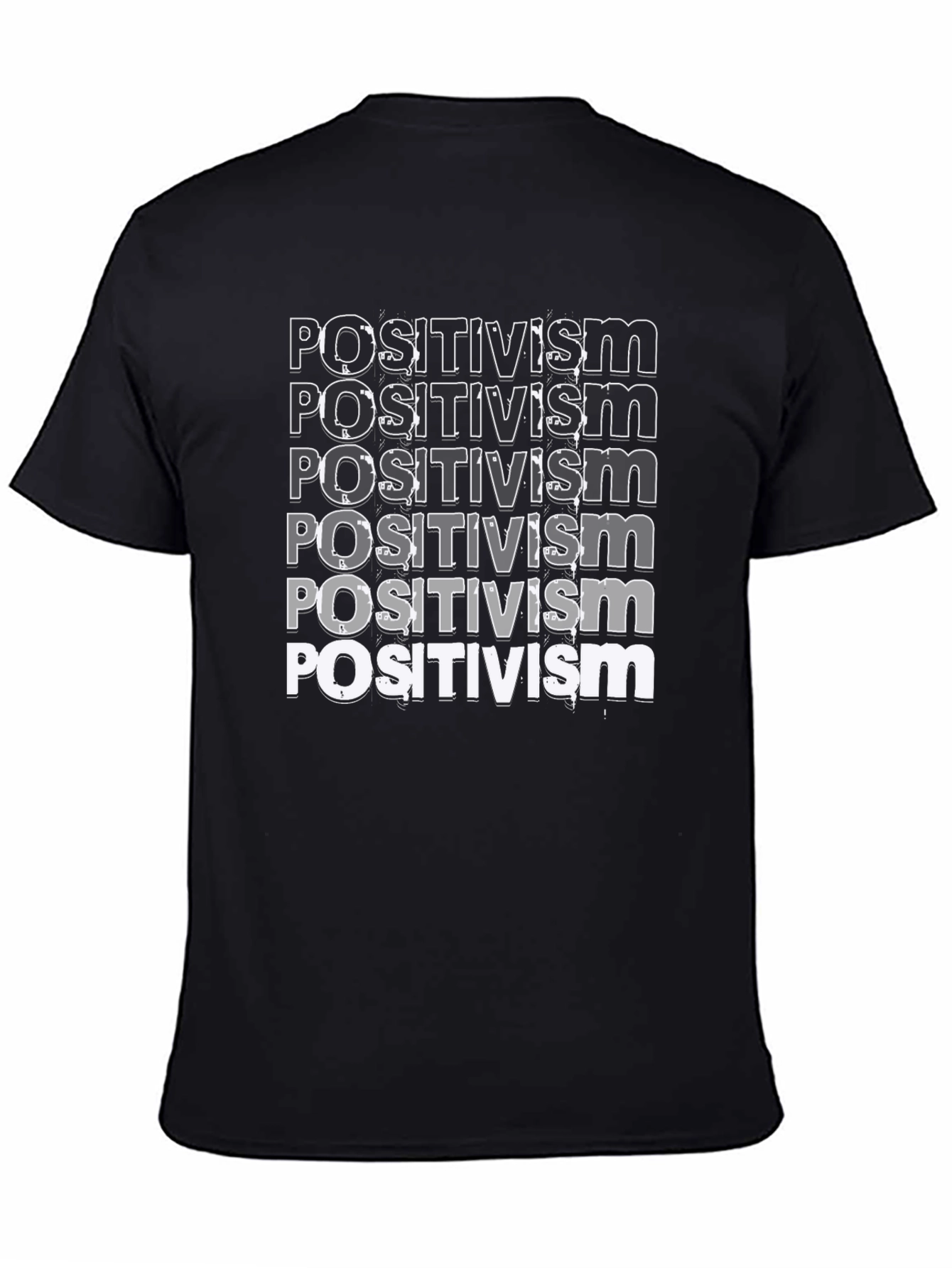 Black Positivism Graphic Tee - Black Cotton T-Shirt view 4