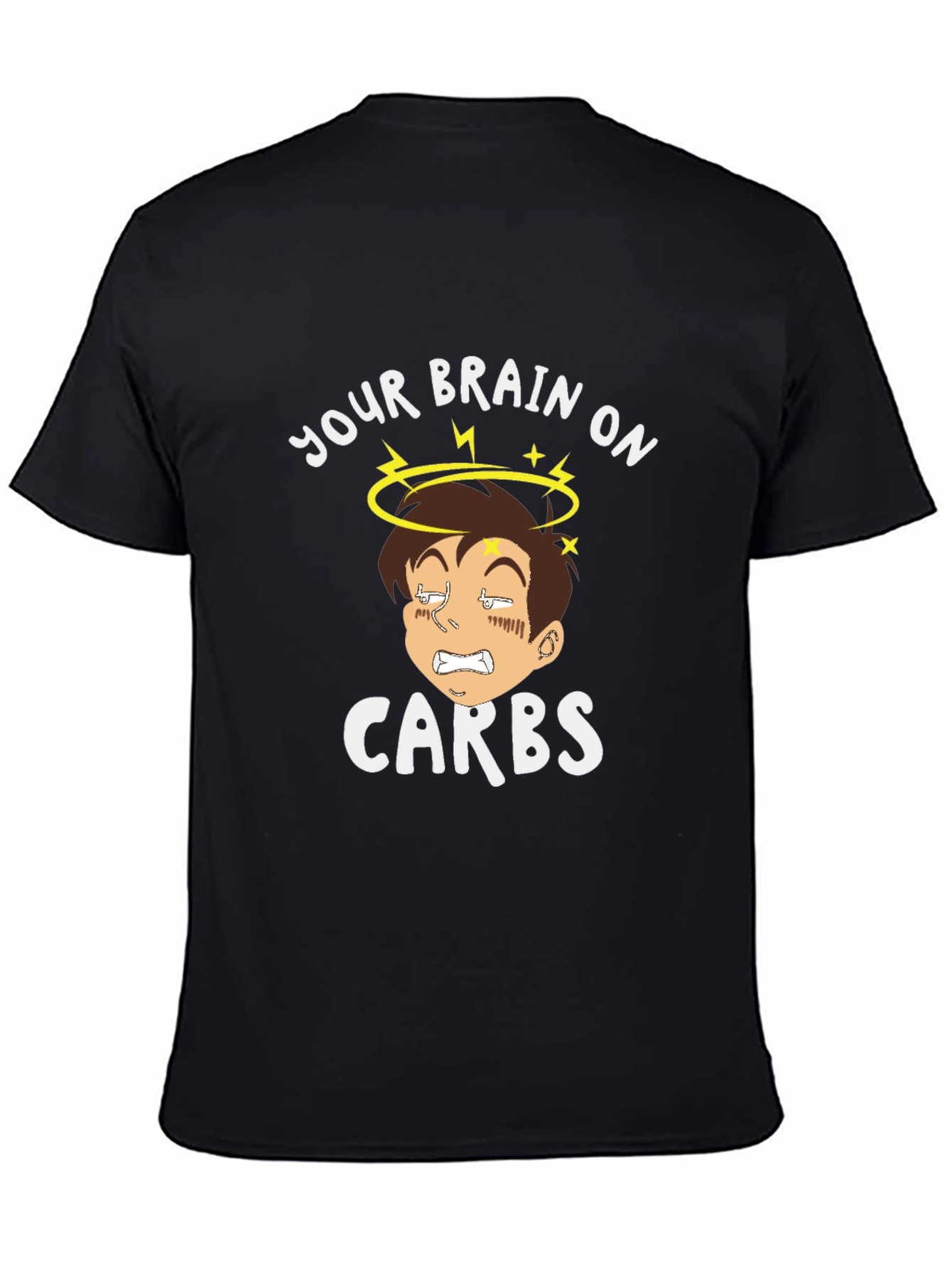 Black Your Brain On Carbs Graphic T-Shirt view 4