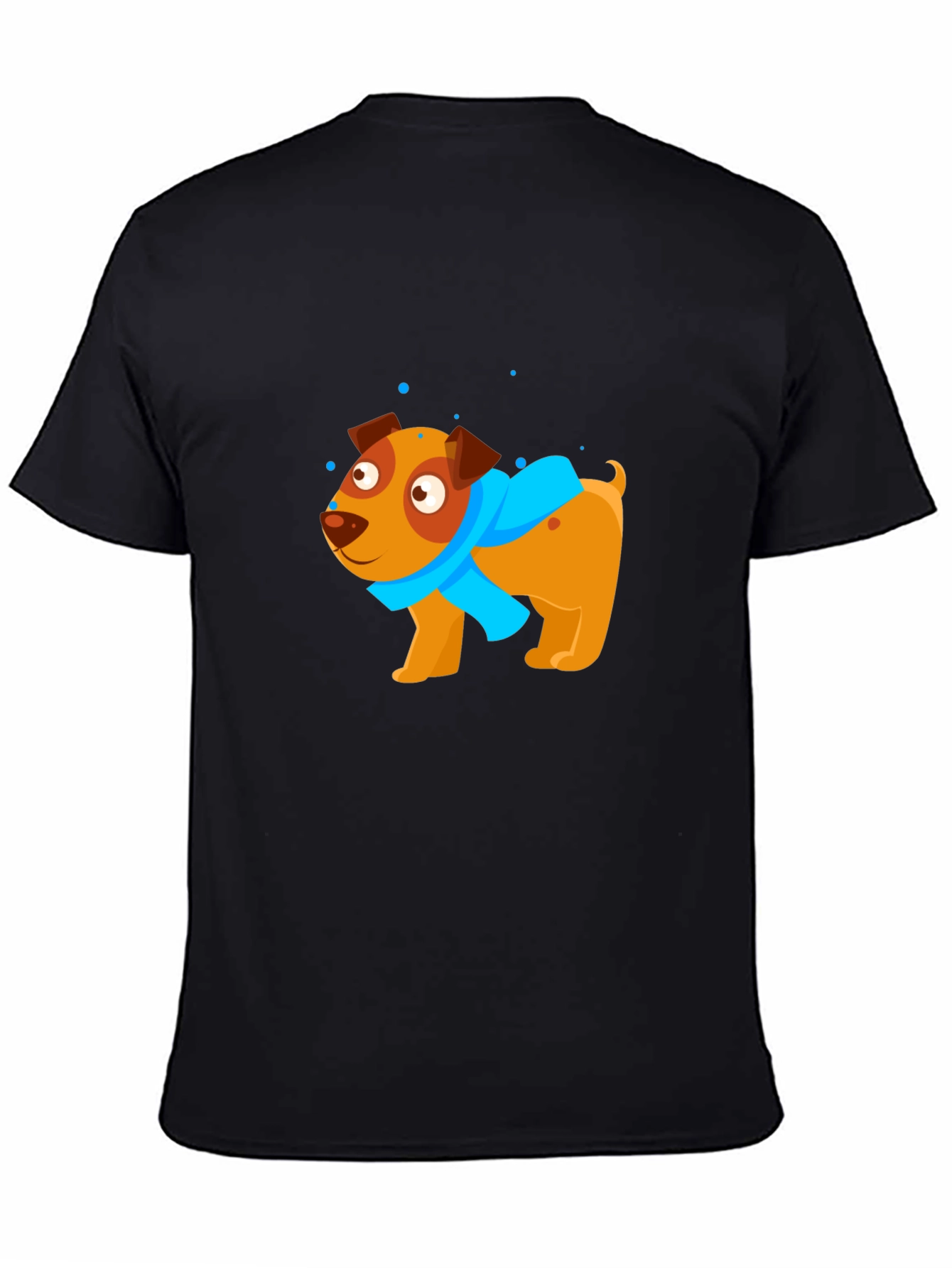 Black Dog with Scarf Graphic Tee view 4