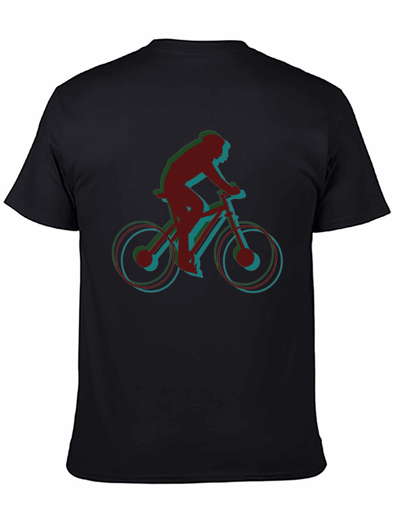 Black Biker Silhouette Graphic Tee - Ride in Style view 4