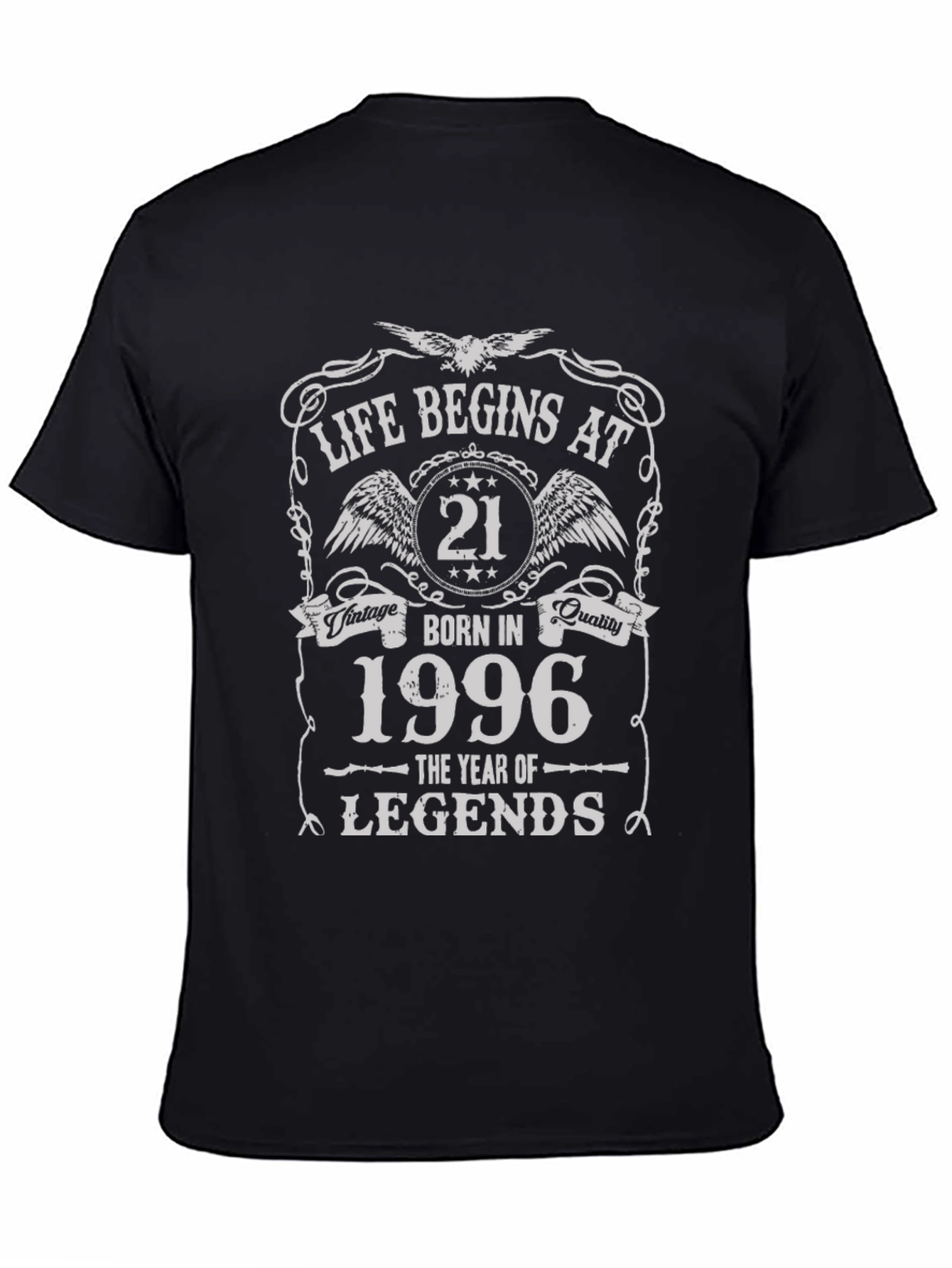 Black Life Begins at 21, Born in 1996 Legends T-Shirt view 4