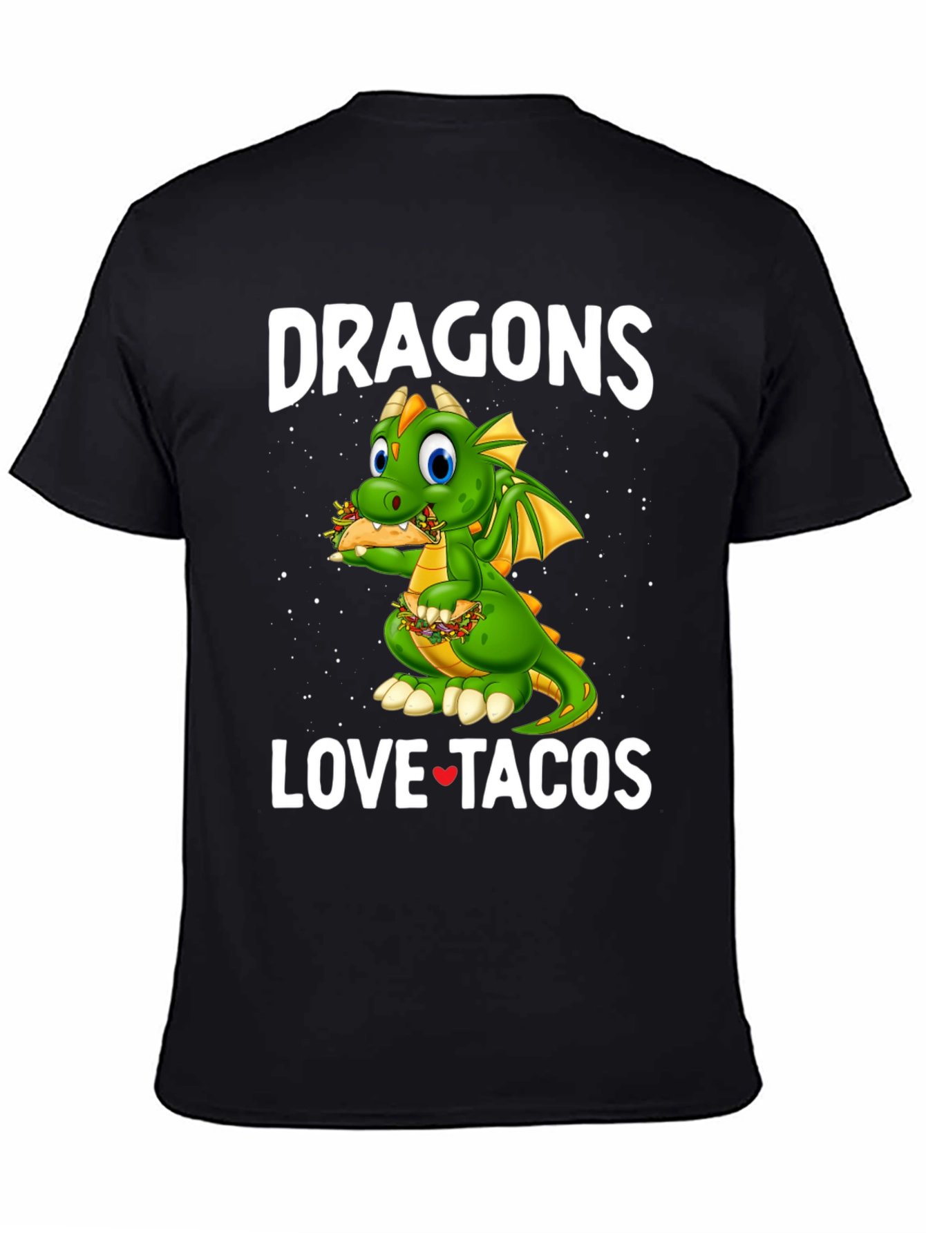 Black Dragons Love Tacos Graphic Tee view 4