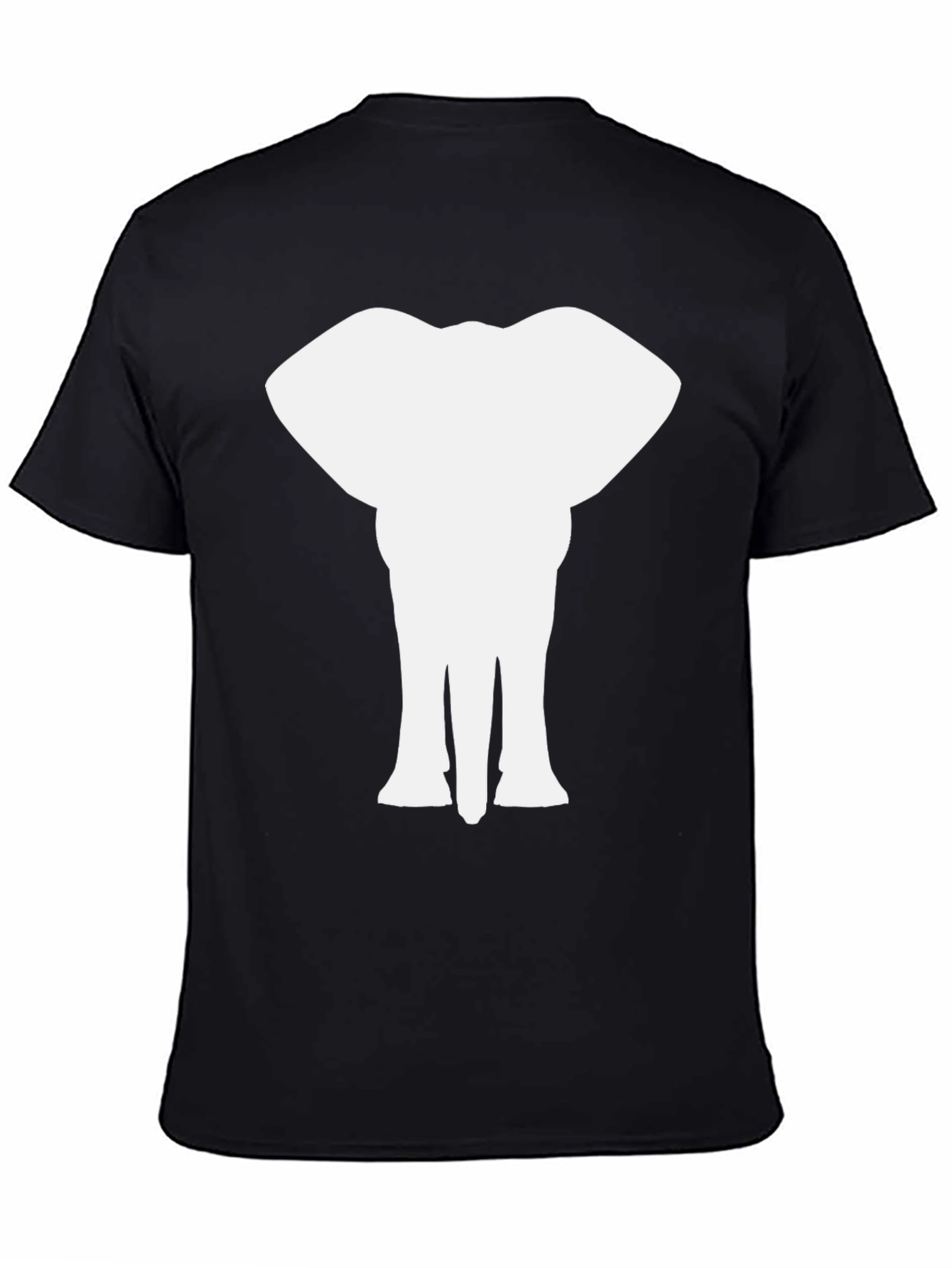 Black Elephant Graphic Tee - Classic Black Cotton Shirt view 4