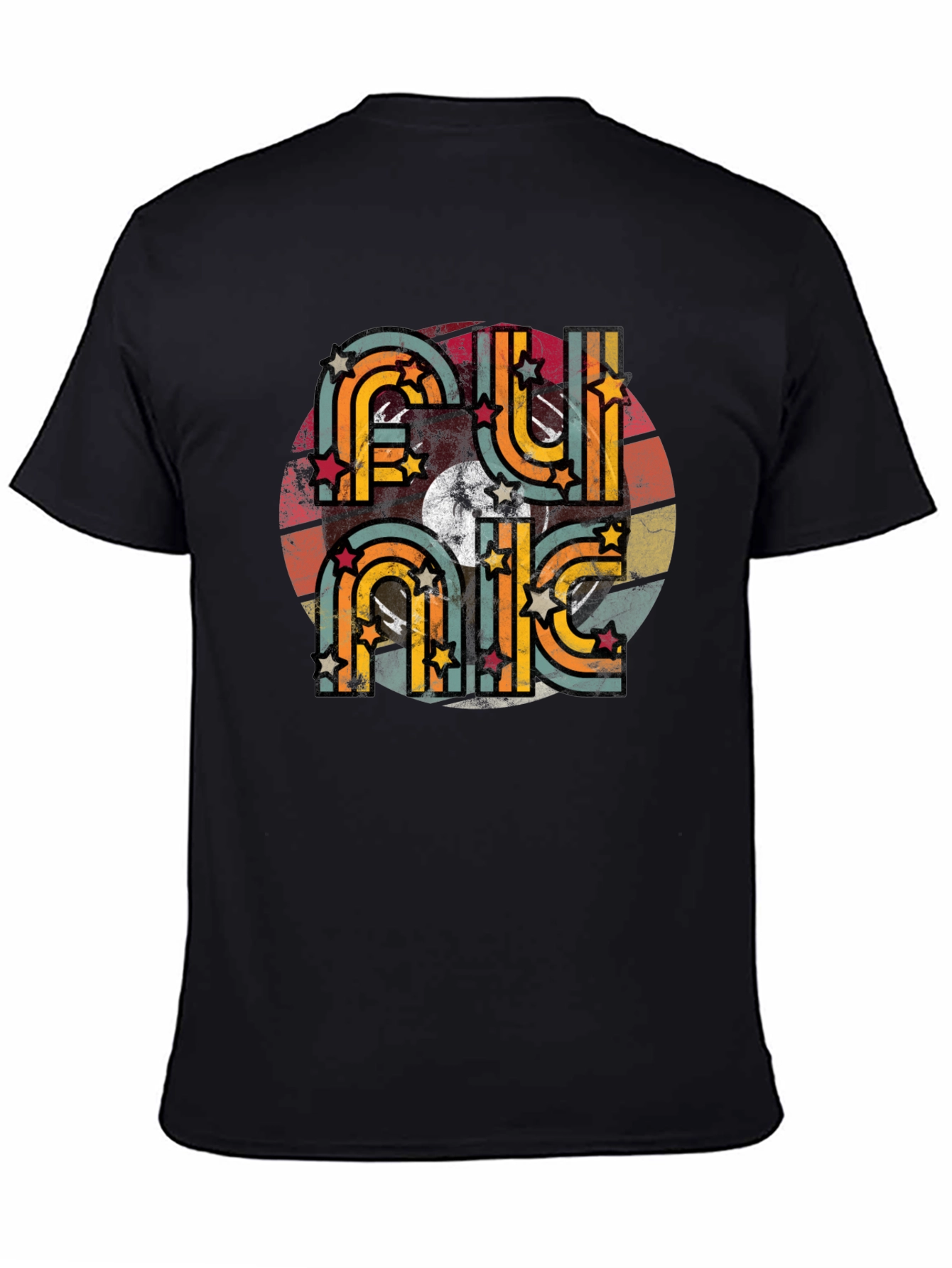 Black Vintage Funk Music Retro T-Shirt view 4