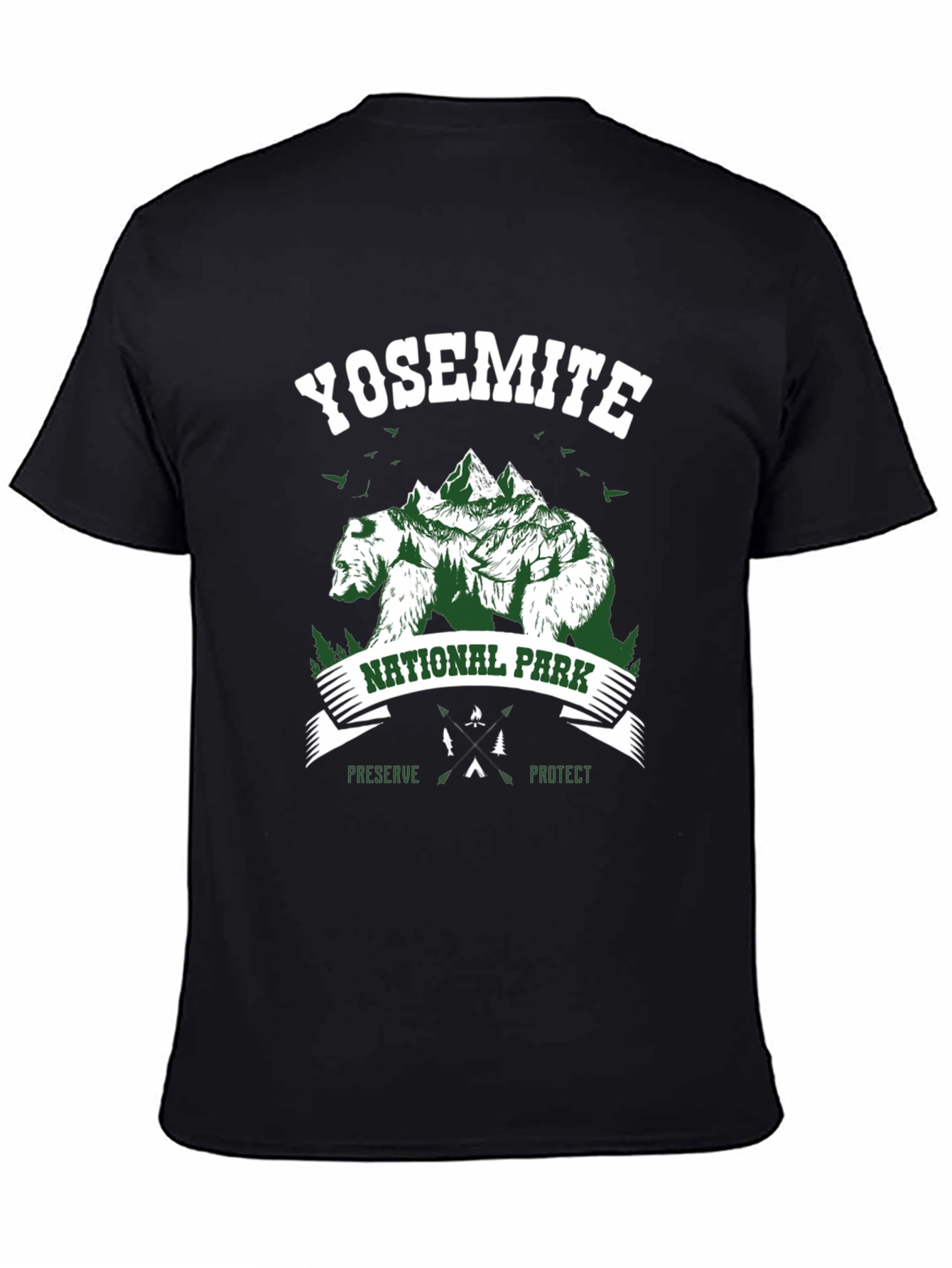 Black Yosemite National Park Graphic Tee view 4