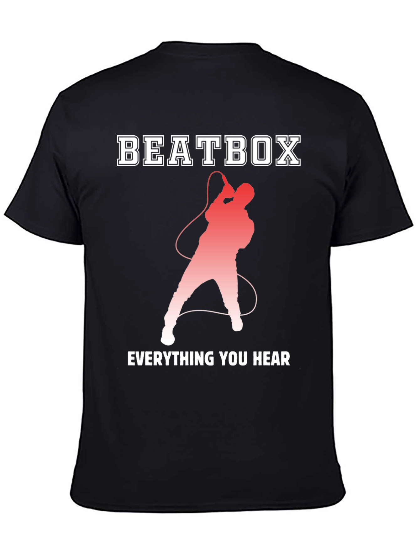 Black Beatbox Everything You Hear Black Graphic T-Shirt view 4