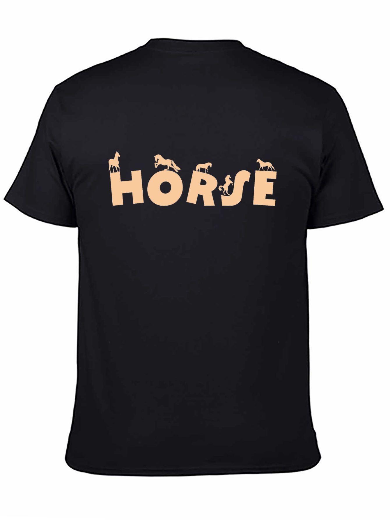 Black Horse Graphic Print Black Tee view 4
